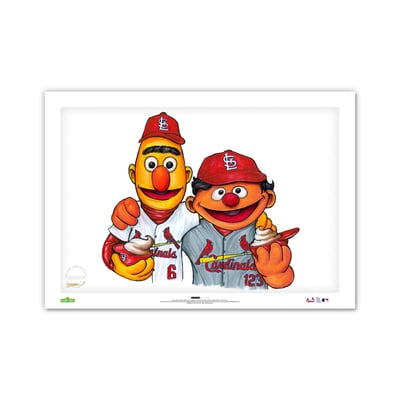 St. Louis Cardinals Bert & Ernie Limited Edition 24" x 36" Sesame Street Art Print
