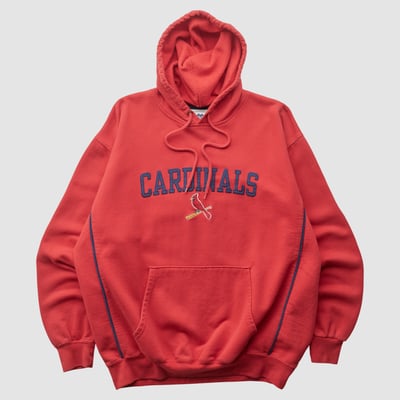 St. Louis Cardinals Lee Apparel 2000s Hooded Pullover Sweatshirt - Red - L by Fanatics Real Vintage