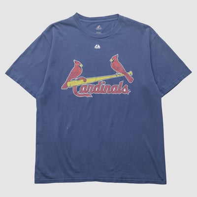 St. Louis Cardinals Majestic 2010s T-shirt - Blue - M by Fanatics Real Vintage