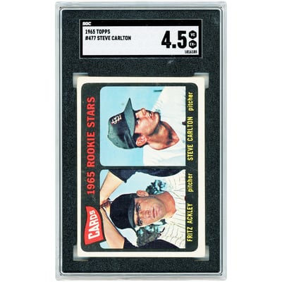 Steve Carlton St. Louis Cardinals 1965 Topps #477 SGC Authenticated 4.5 Rookie Card