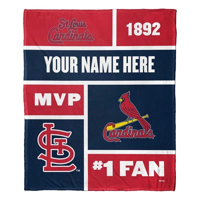 St. Louis Cardinals The Northwest Group 50'' x 60'' Colorblock Personalized Silk Touch Throw