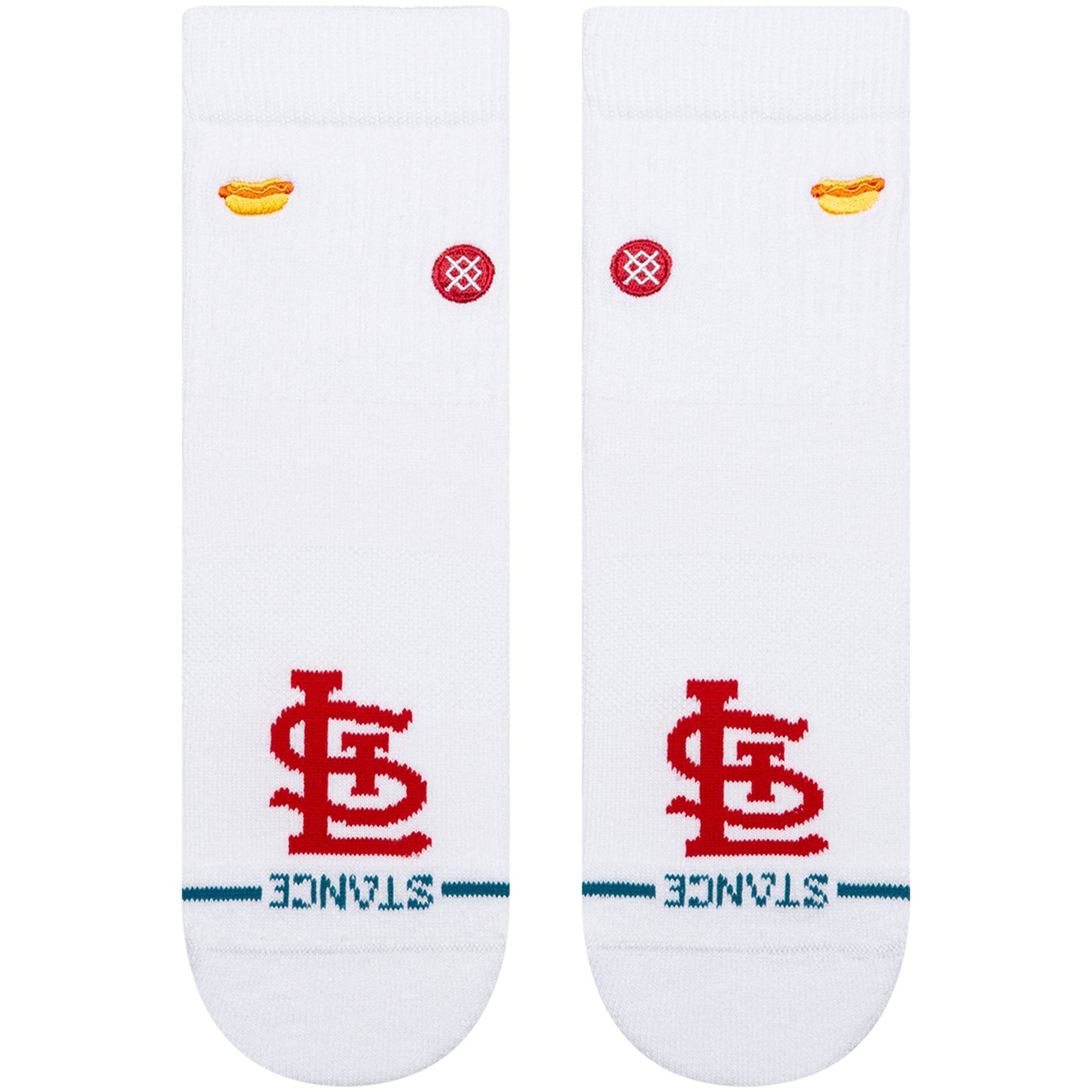 Unisex Stance White St. Louis Cardinals Hot Dog Quarter Socks