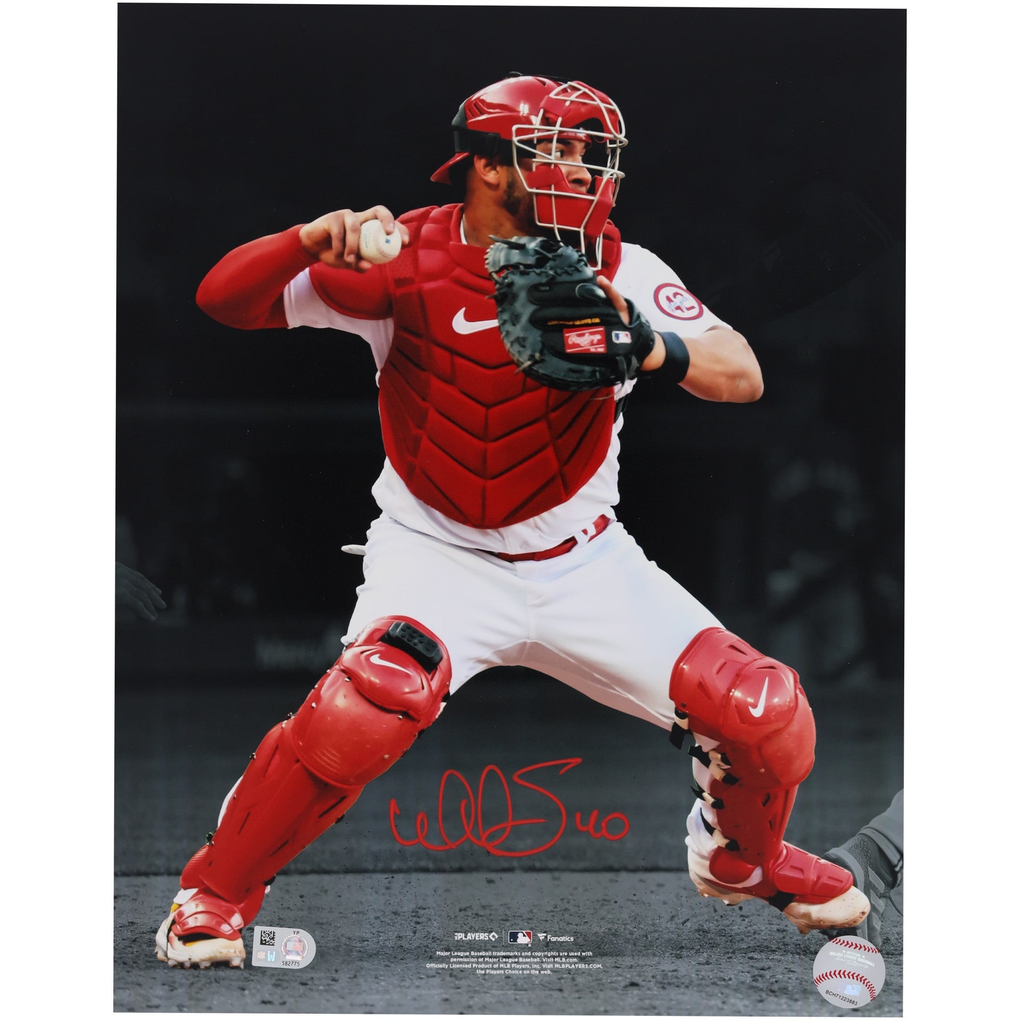 Willson Contreras St. Louis Cardinals Autographed 11" x 14" Spotlight Horizontal Photograph