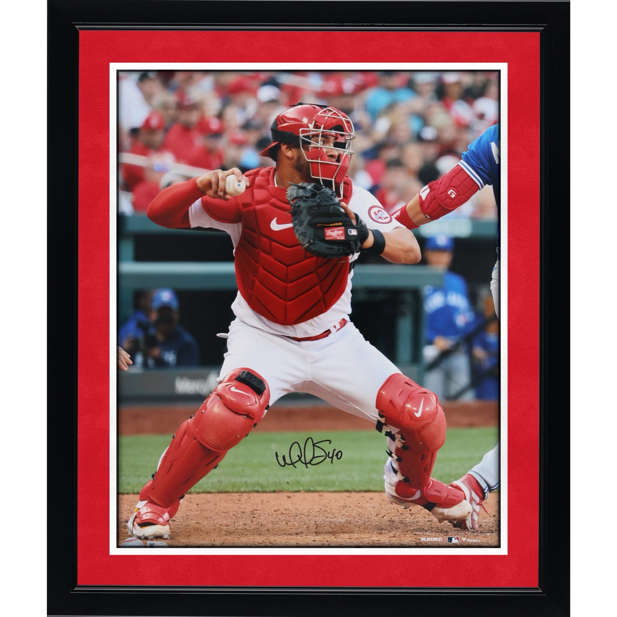 Willson Contreras St. Louis Cardinals Autographed 16" x 20" Catching Vertical Photograph