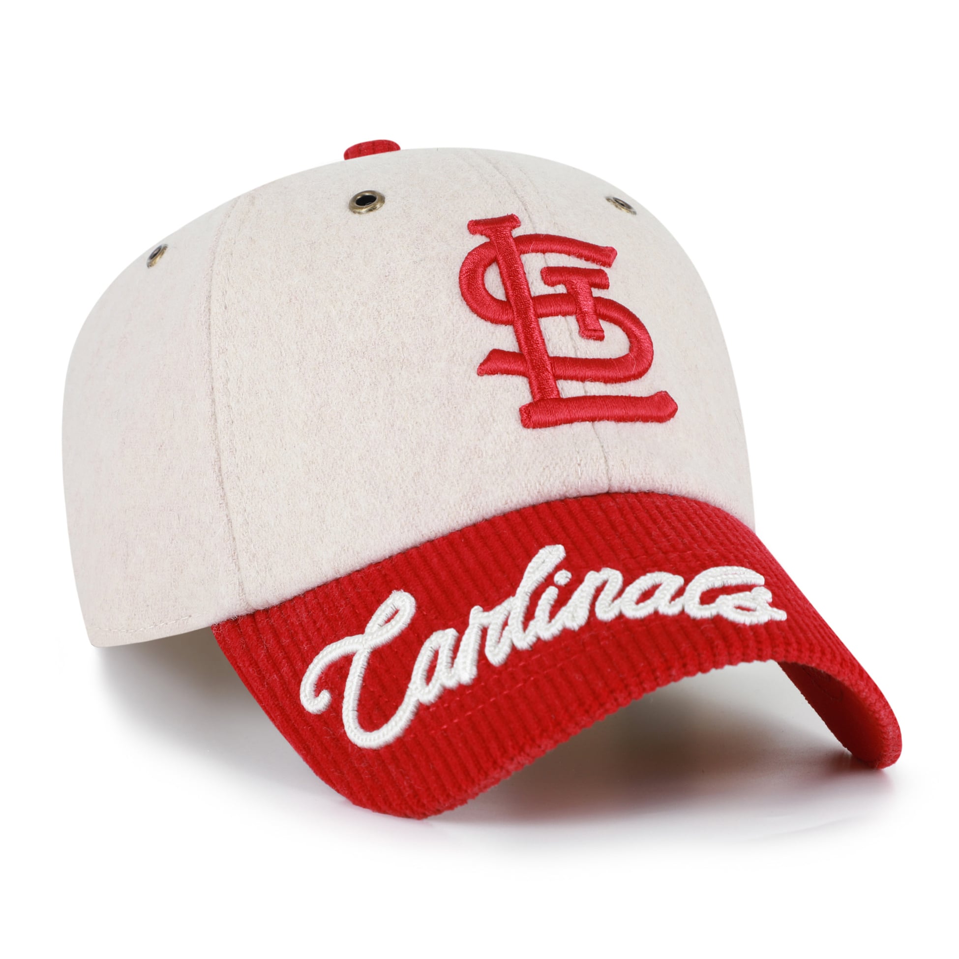 Casquette ajustable pour femme « 47 Natural/Red St. Louis Cardinals Rope Script Clean Up »