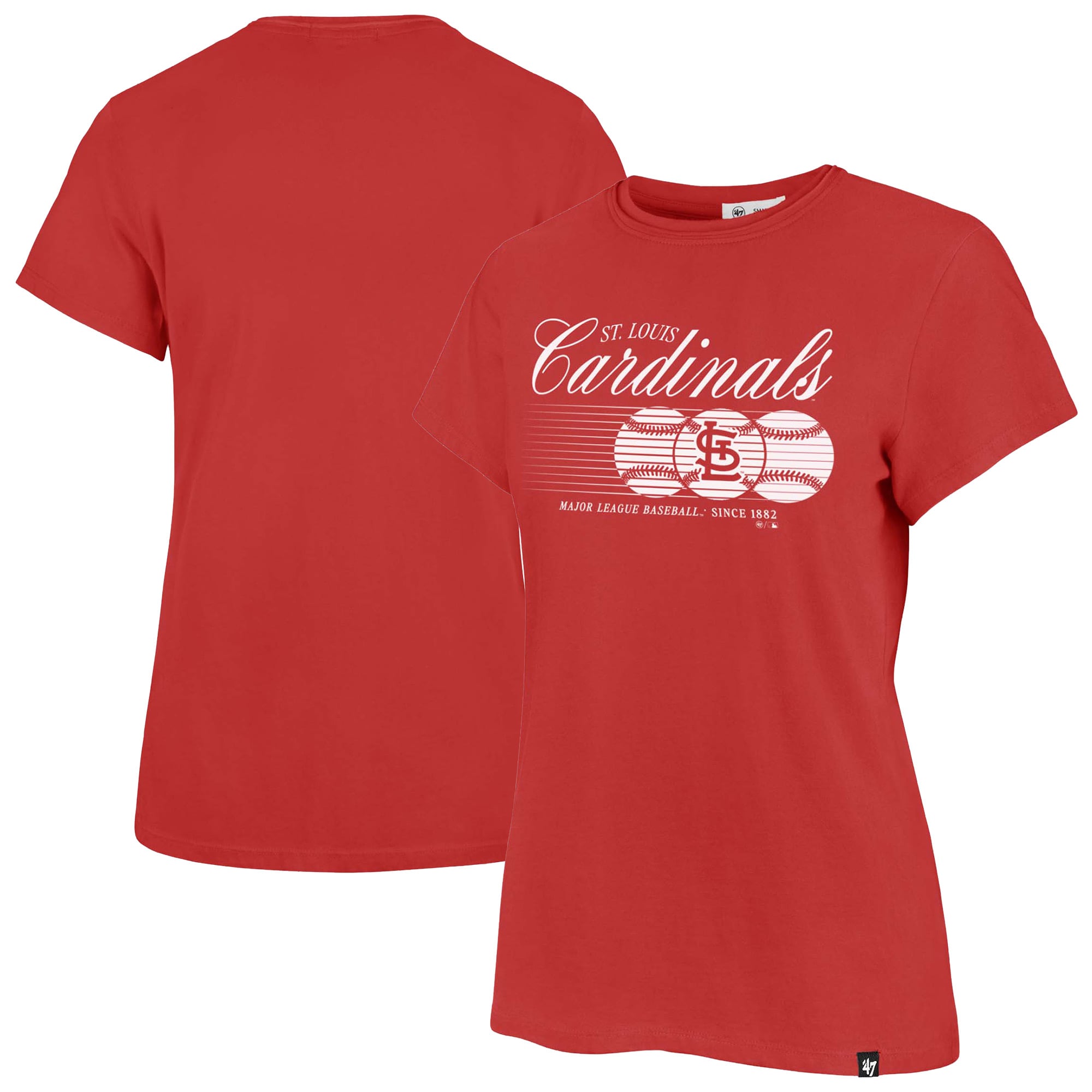 T-shirt Frankie Speed ​​Throw rouge '47 pour femmes des Cardinals de Saint-Louis