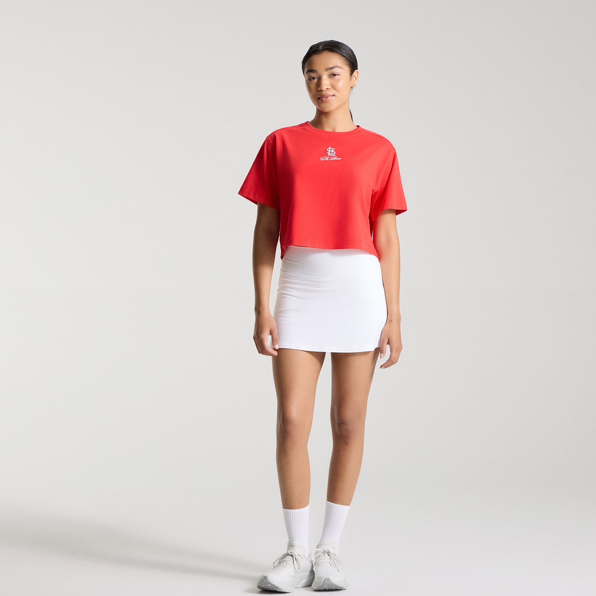 Women's lululemon True Red St. Louis Cardinals All Yours Organic Cotton Cropped T-Shirt