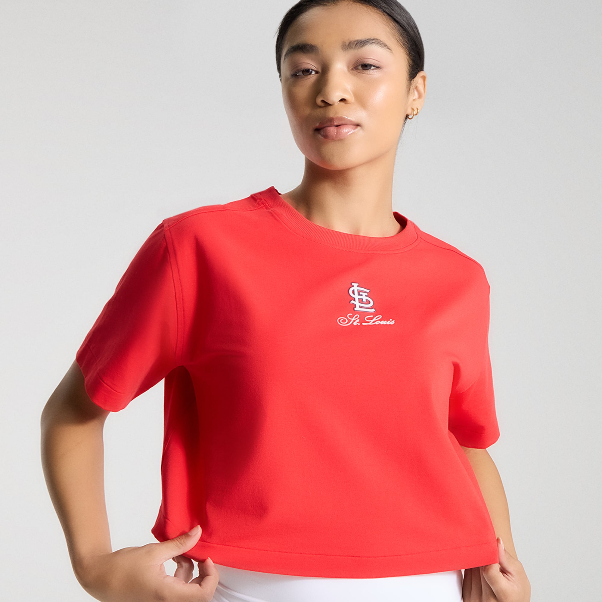 Women's lululemon True Red St. Louis Cardinals All Yours Organic Cotton Cropped T-Shirt