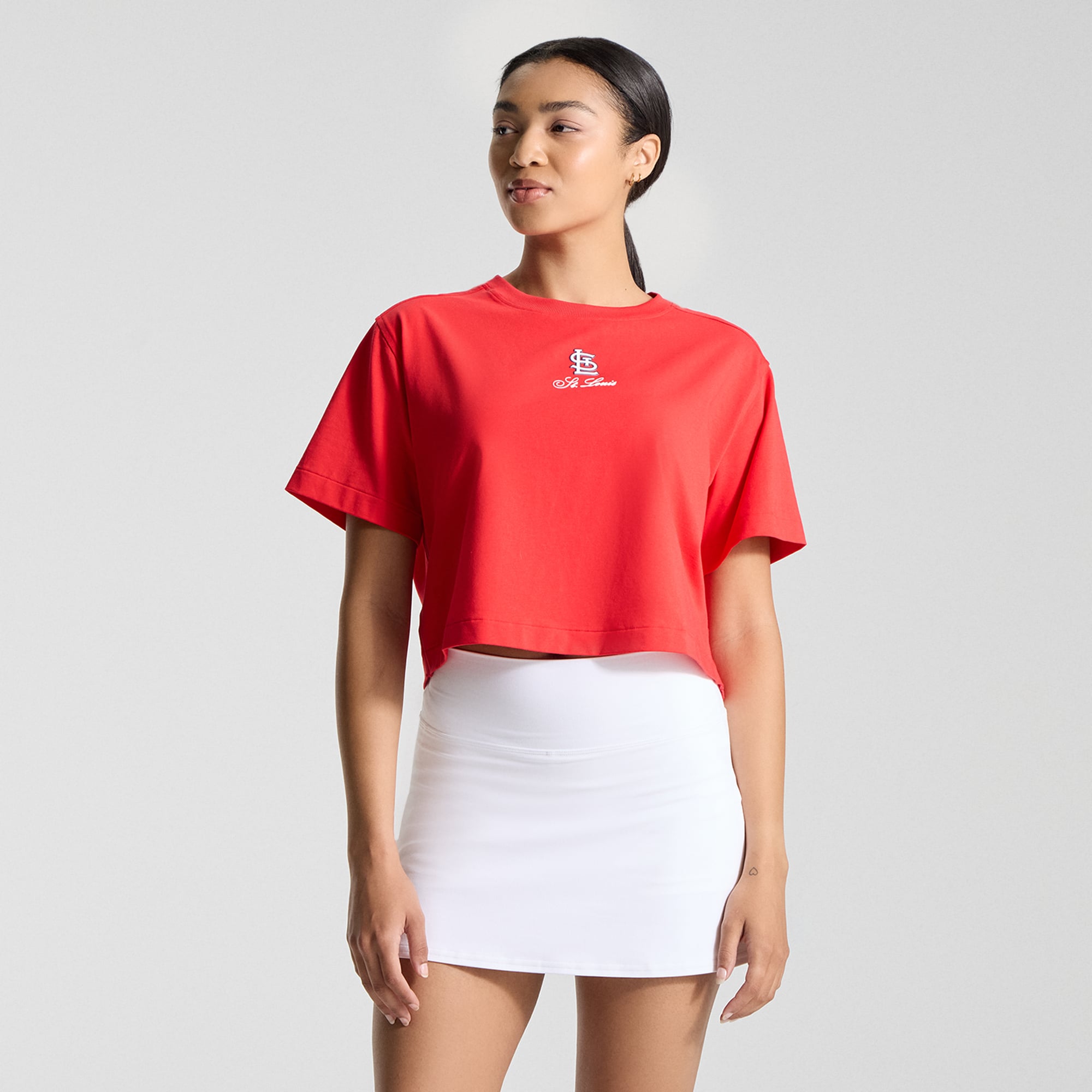 Women's lululemon True Red St. Louis Cardinals All Yours Organic Cotton Cropped T-Shirt