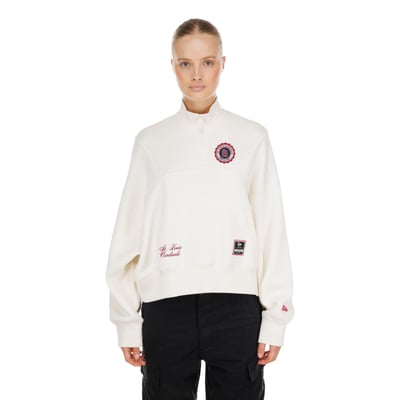 St. Louis Cardinals New Era Women's Dune Dust Quarter-Zip Fleece - Light Beige

