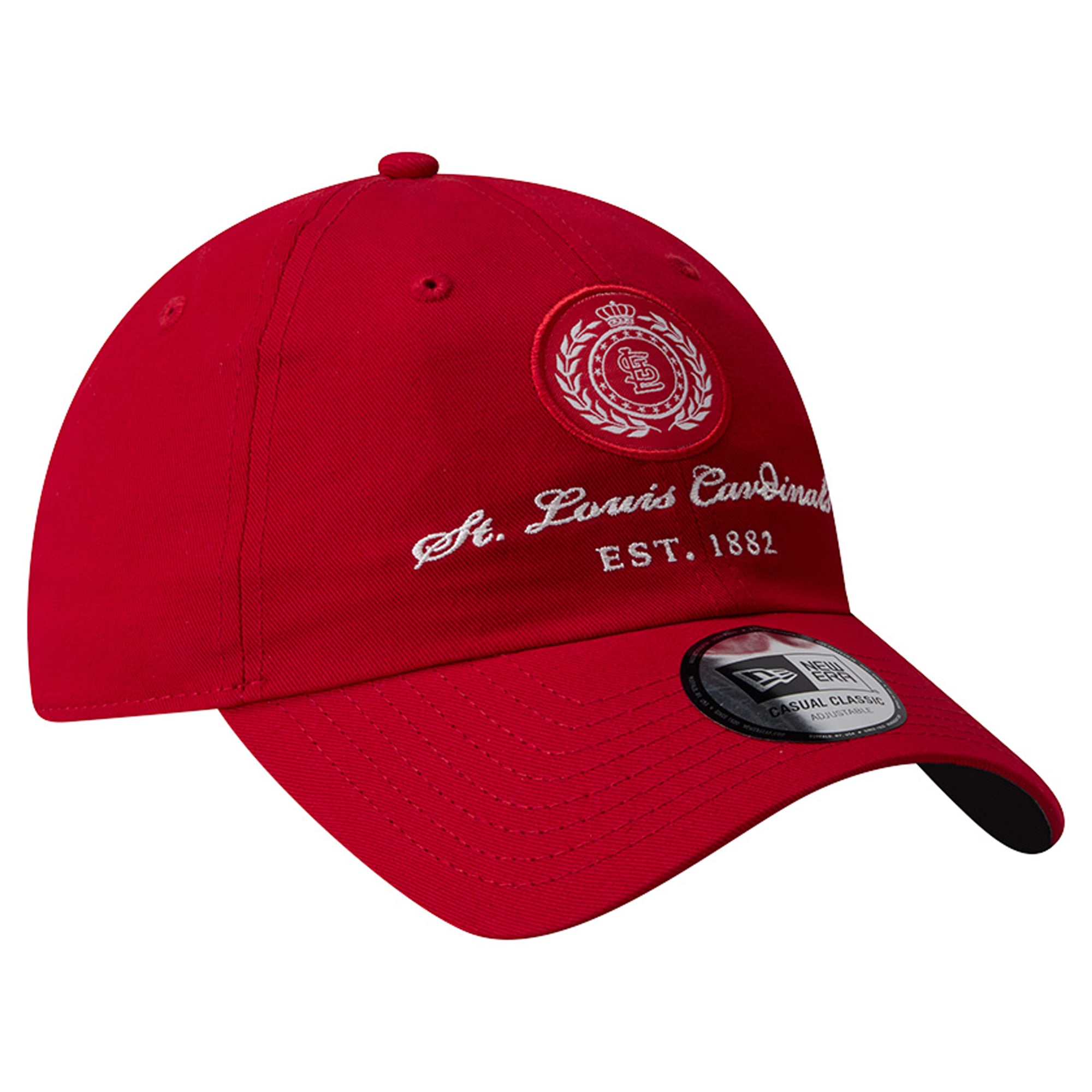 Women's New Era Red St. Louis Cardinals Script Patch Casual Classic Adjustable Hat