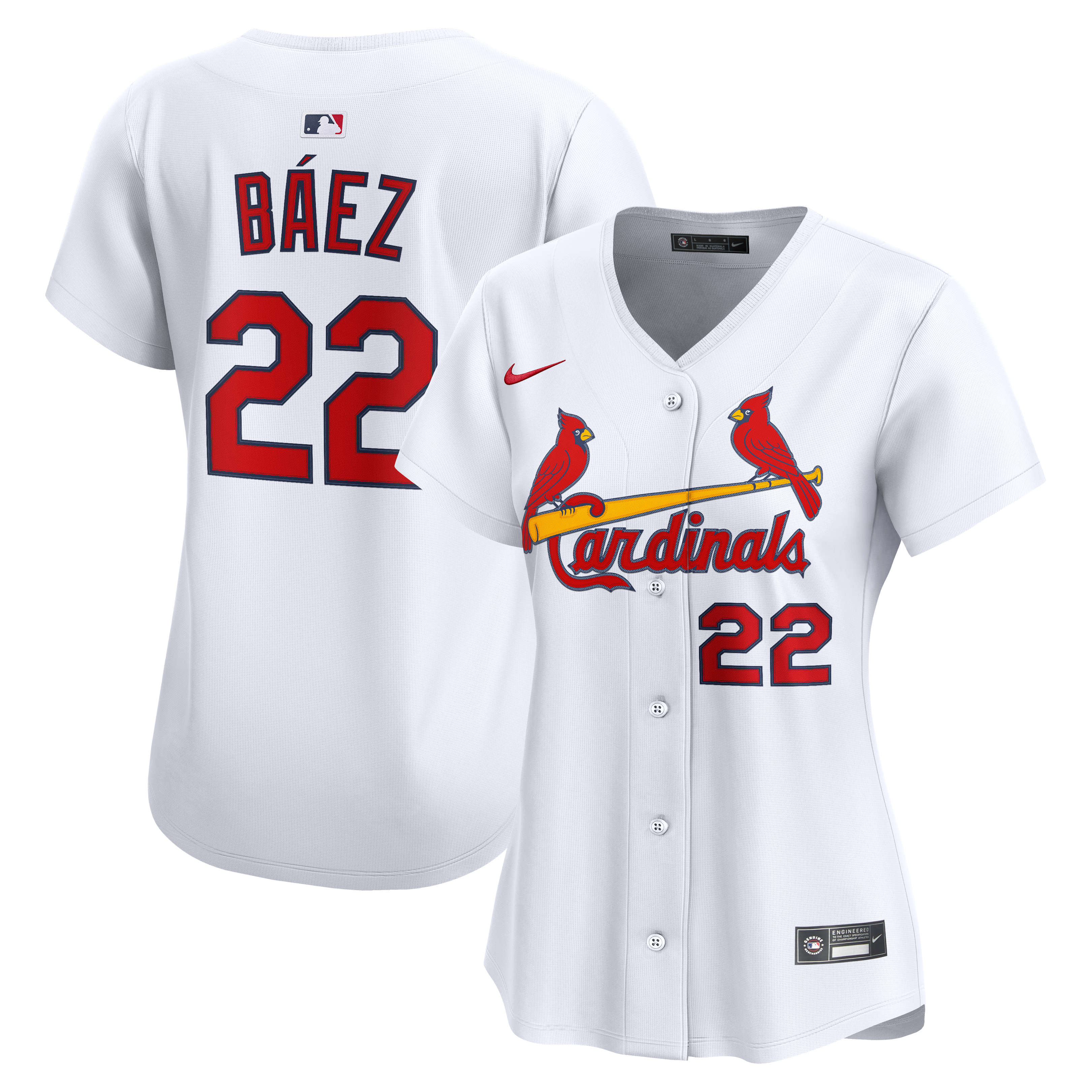 Maillot domicile Nike Joshua Báez blanc St. Louis Cardinals pour femme, édition limitée