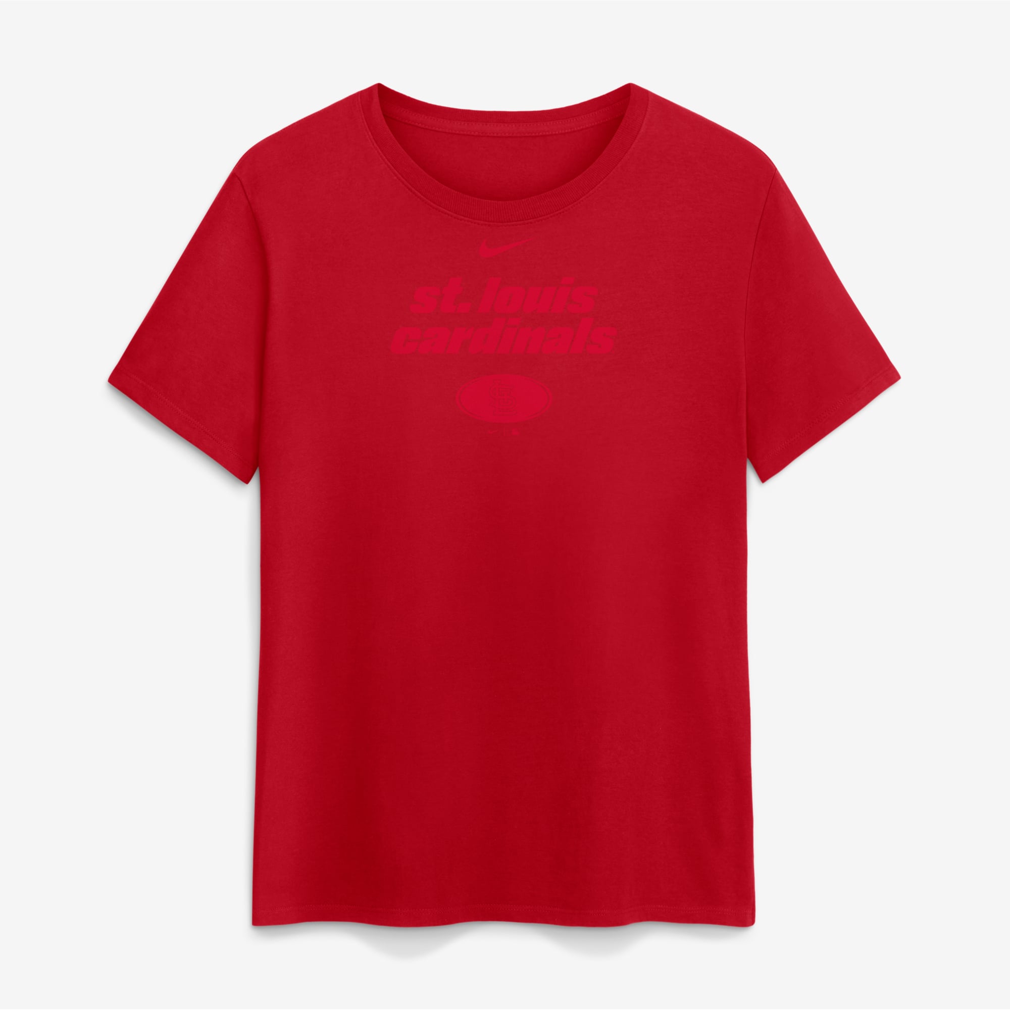 Women's Nike Red St. Louis Cardinals Globe Logo T-Shirt