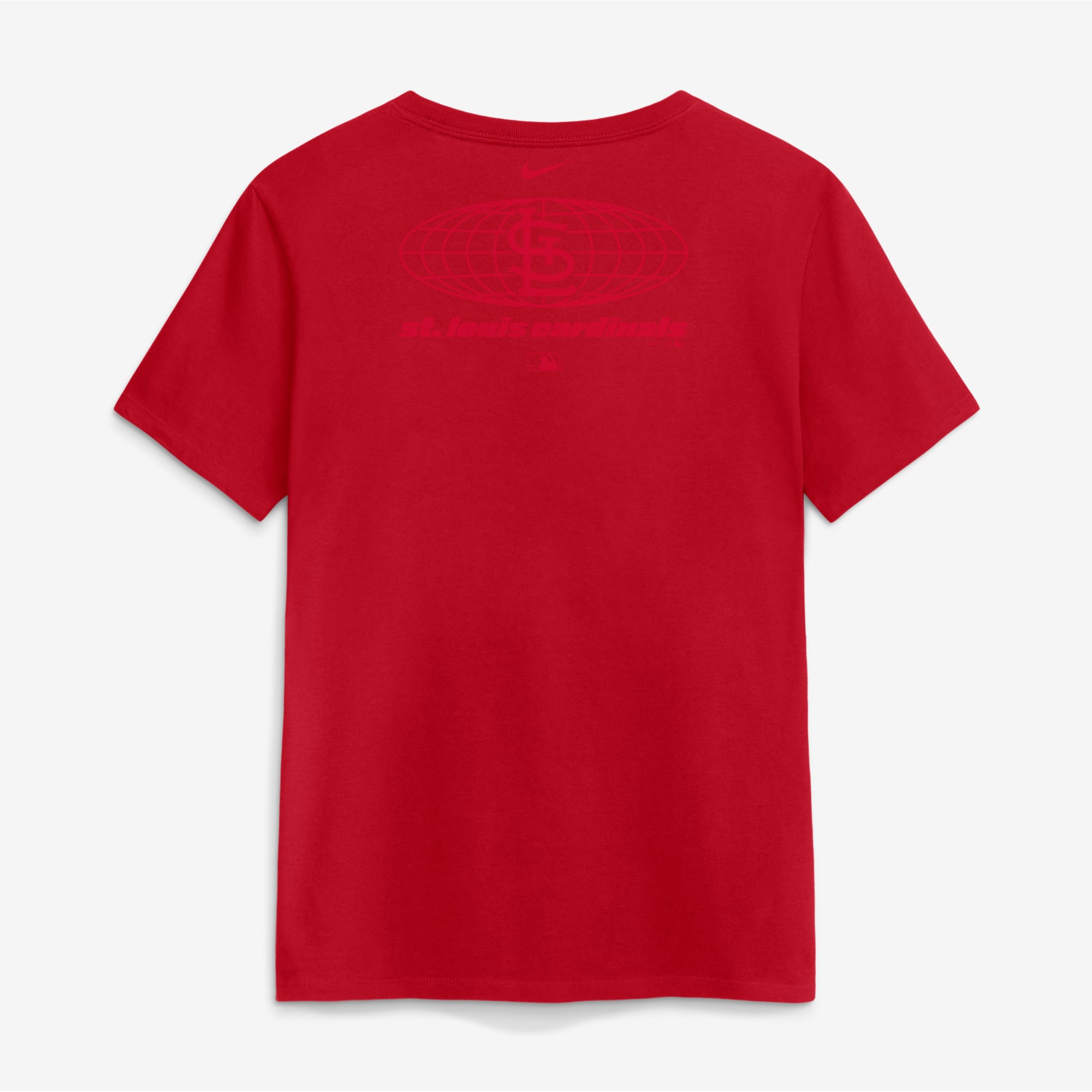 Women's Nike Red St. Louis Cardinals Globe Logo T-Shirt
