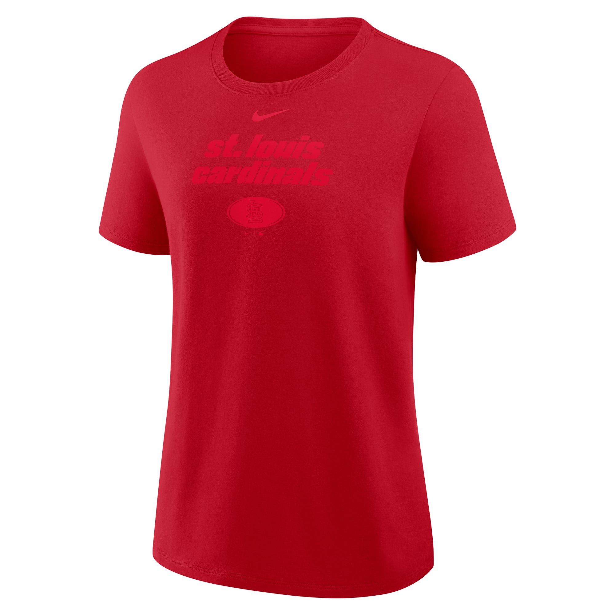 Women's Nike Red St. Louis Cardinals Globe Logo T-Shirt