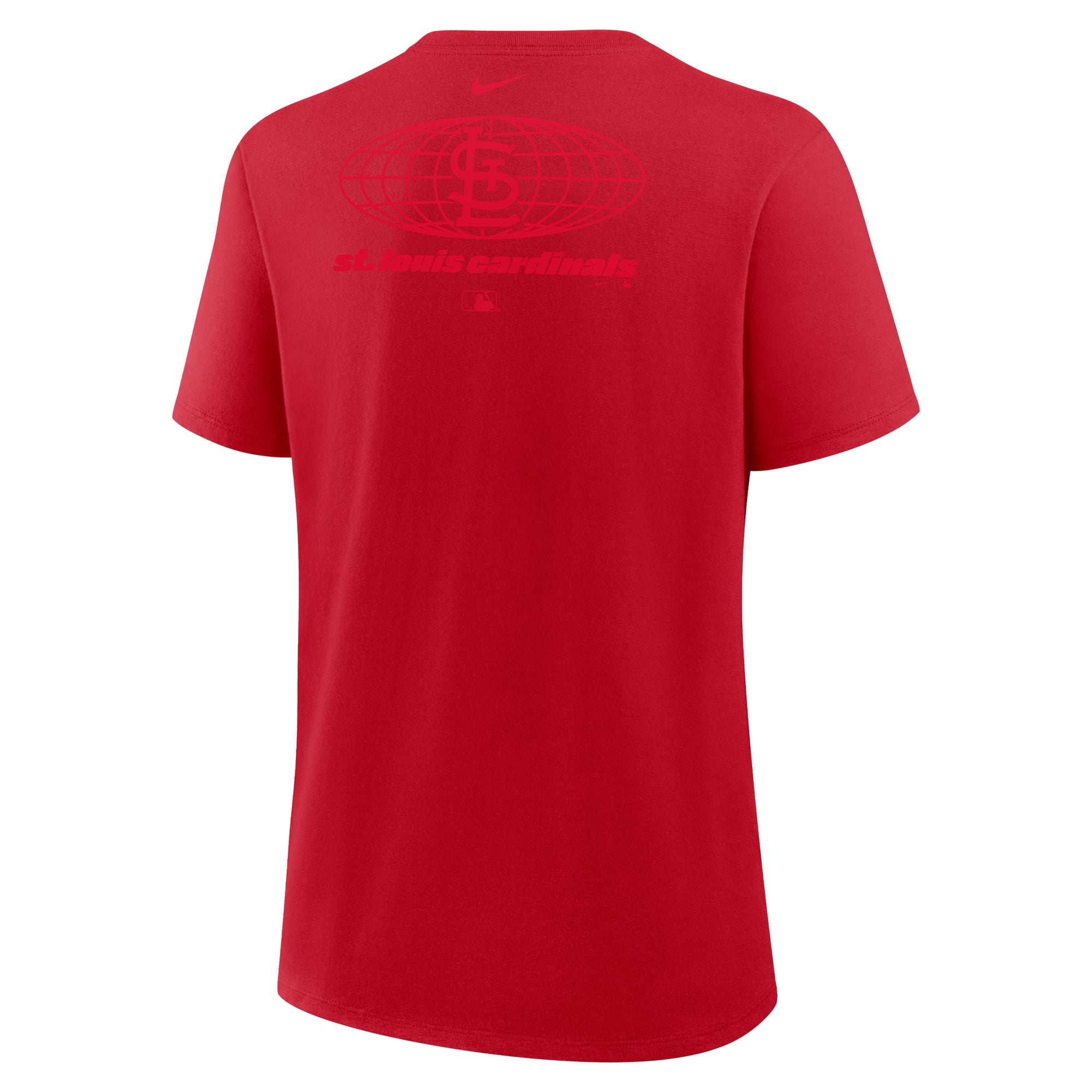 Women's Nike Red St. Louis Cardinals Globe Logo T-Shirt