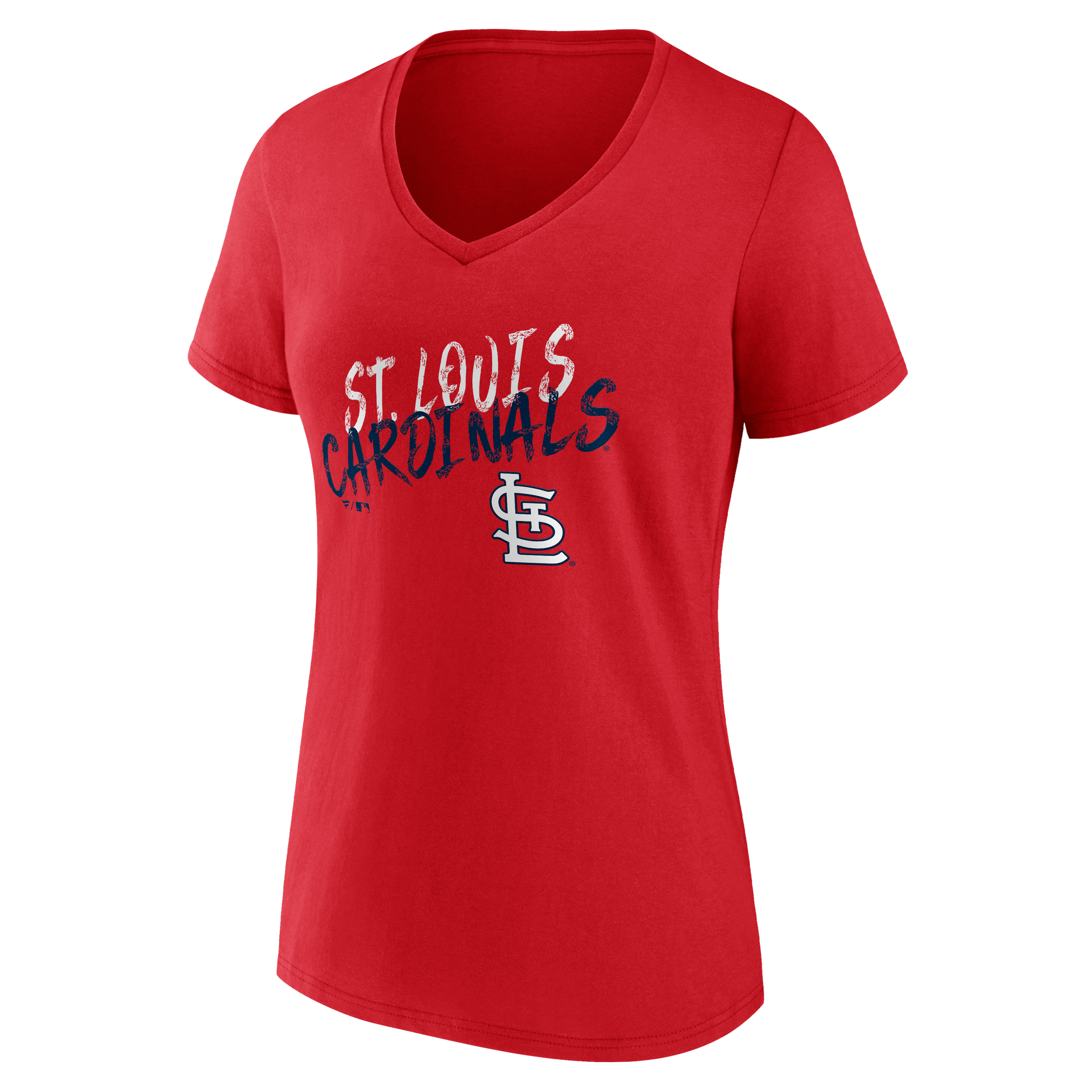 T-shirt à col en V personnalisé avec nom et numéro des Cardinals de Saint-Louis (rouge)