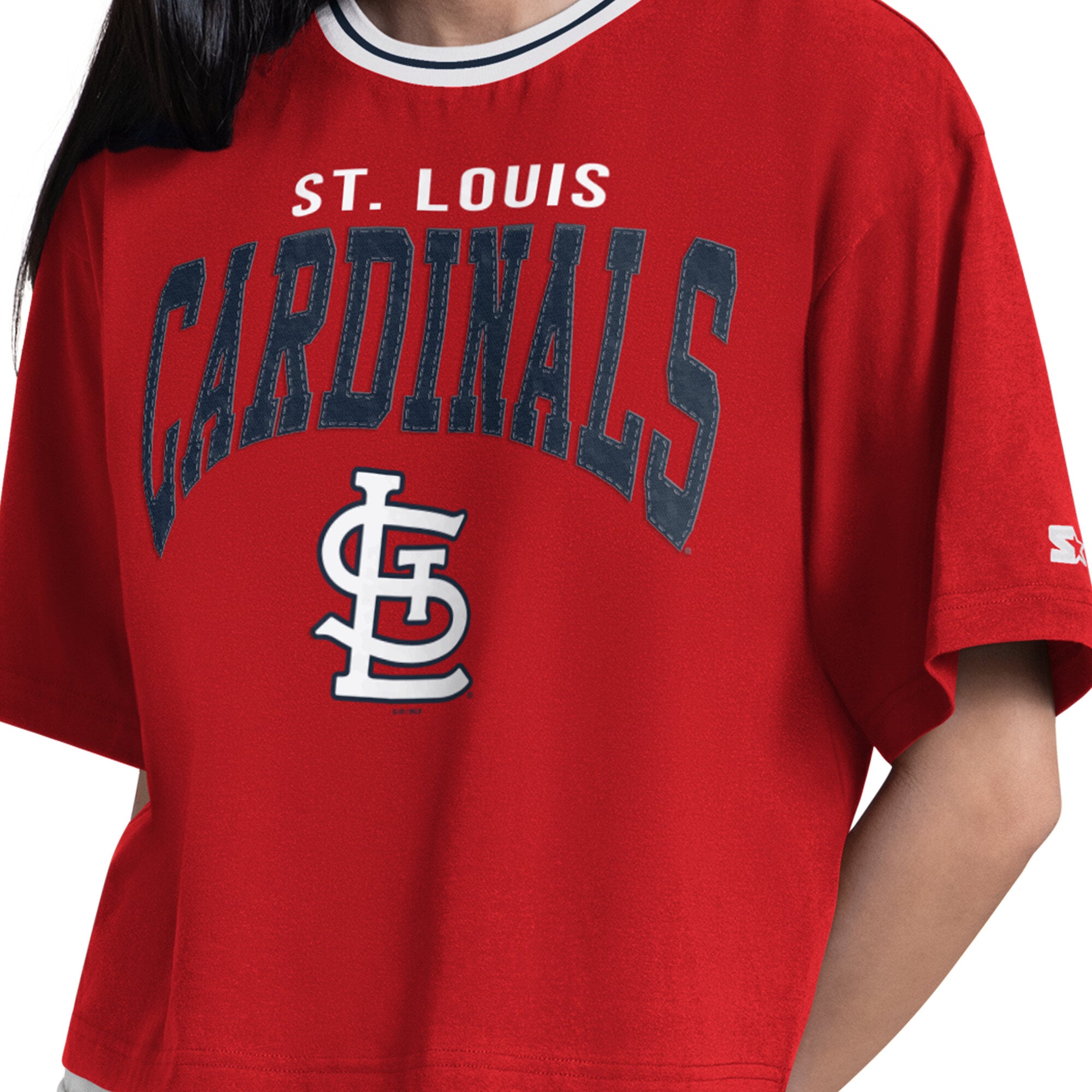 Women's Starter Red St. Louis Cardinals Ace Cropped T-Shirt