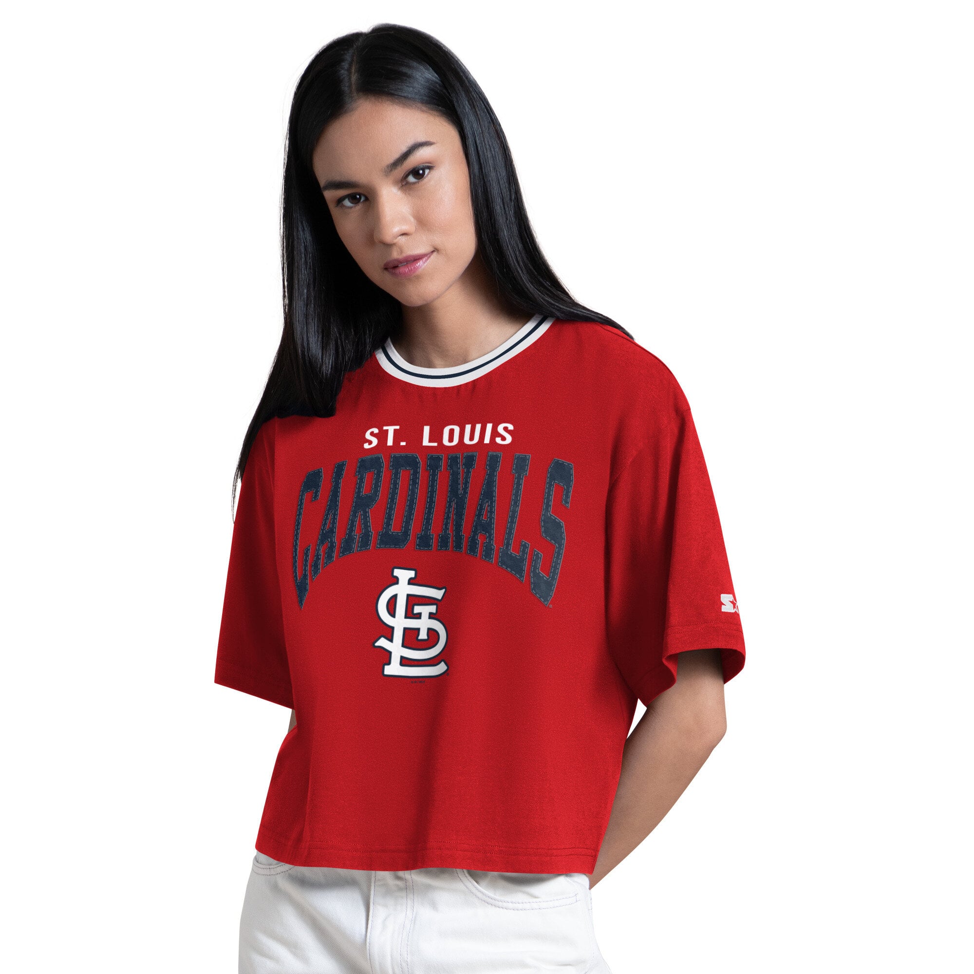 Women's Starter Red St. Louis Cardinals Ace Cropped T-Shirt