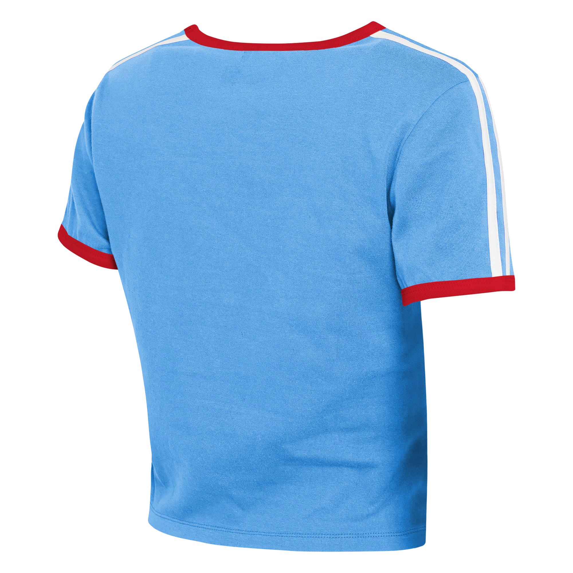 Women's WEAR by Erin Andrews  Light Blue St. Louis Cardinals Cropped Throwback Ringer Baby T-Shirt