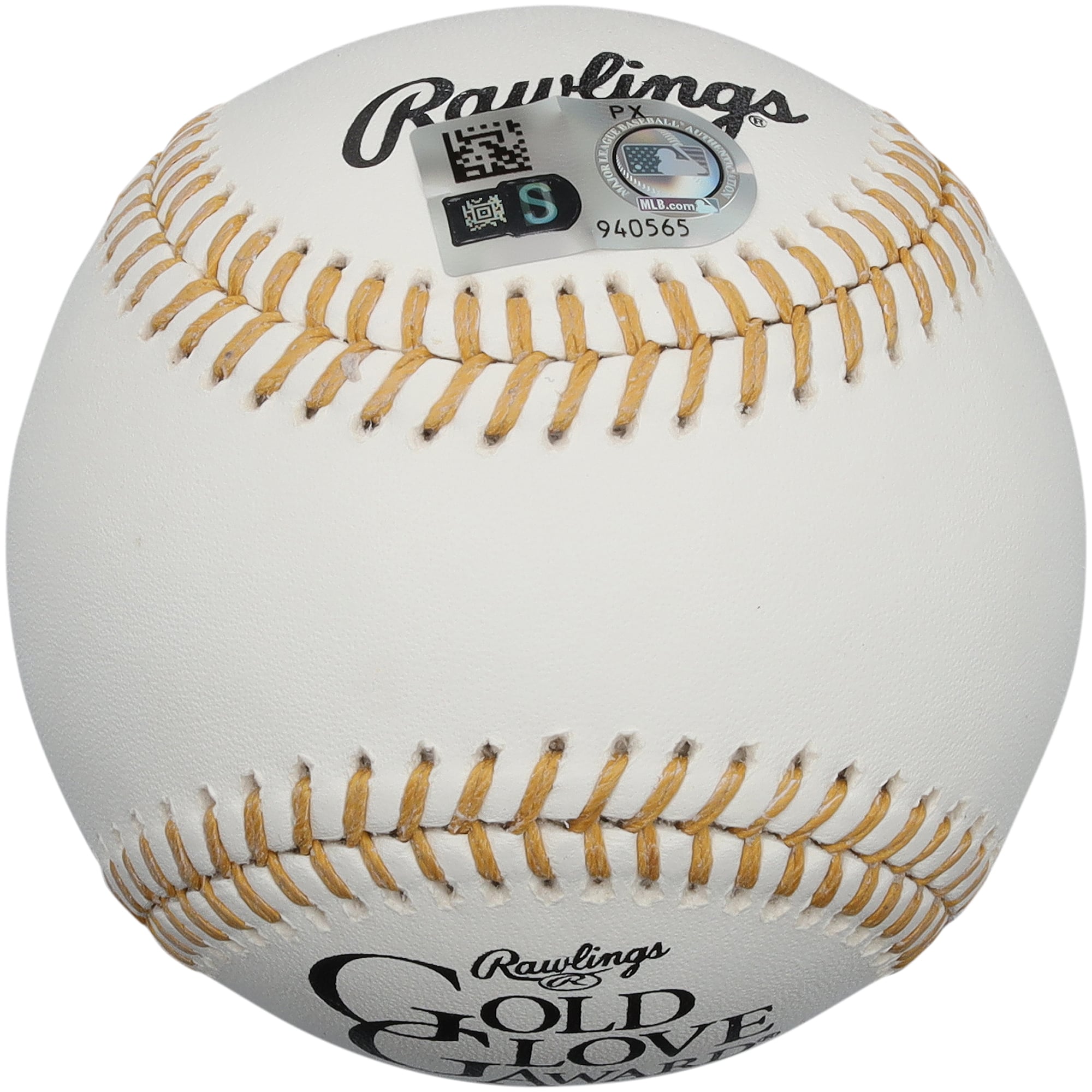 Balle de baseball autographiée par Yadier Molina, des Cardinals de Saint-Louis, avec le logo du gant d'or
