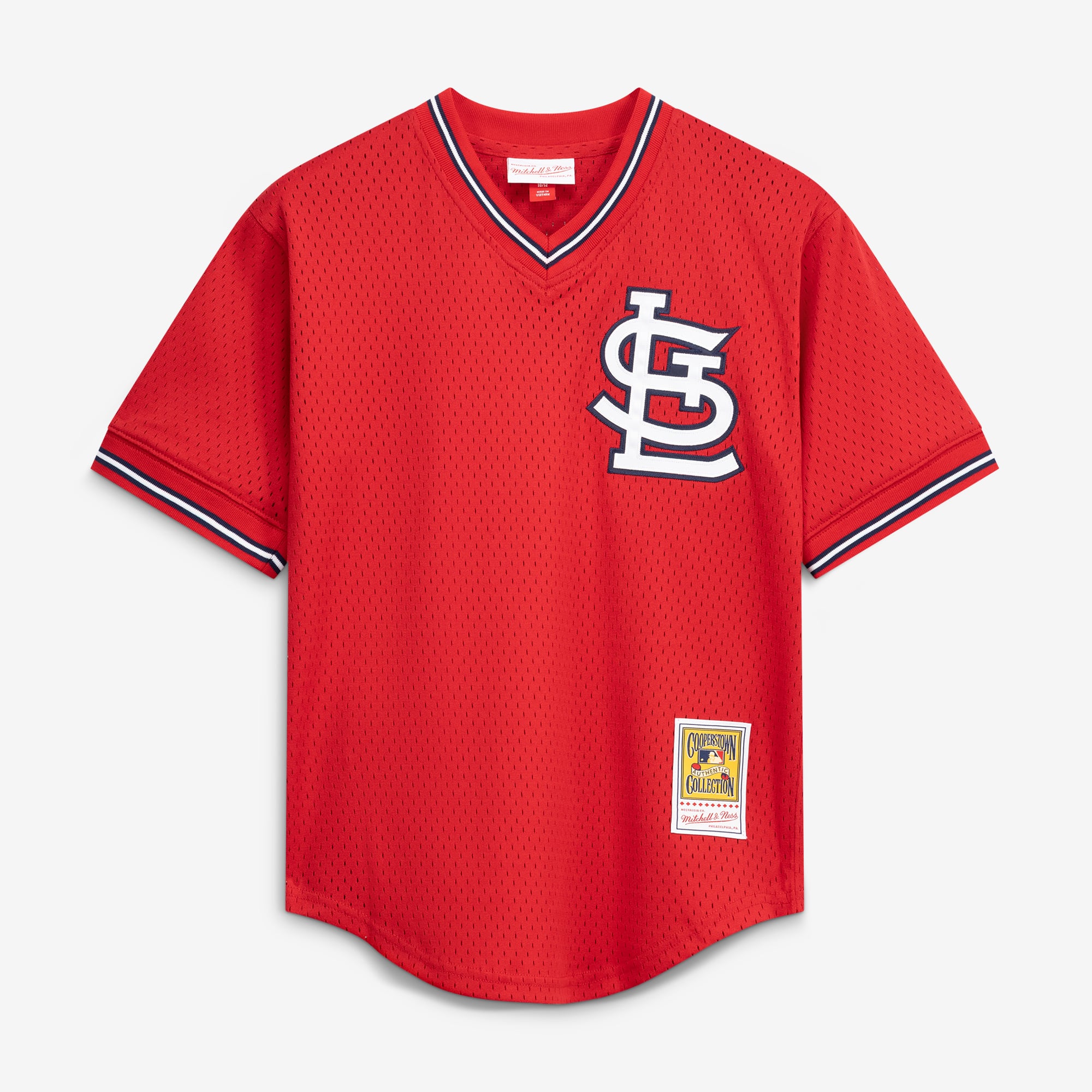 Jeunesse Mitchell & Ness Ozzie Smith Navy St. Louis Cardinals Cooperstown Collection Mesh Batting Practice Jersey
