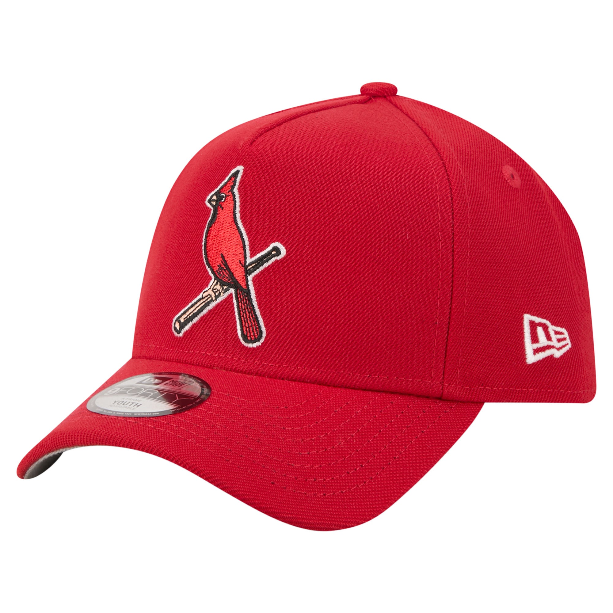 Casquette ajustable New Era rouge St. Louis Cardinals Cooperstown Logo 9FORTY pour jeunes