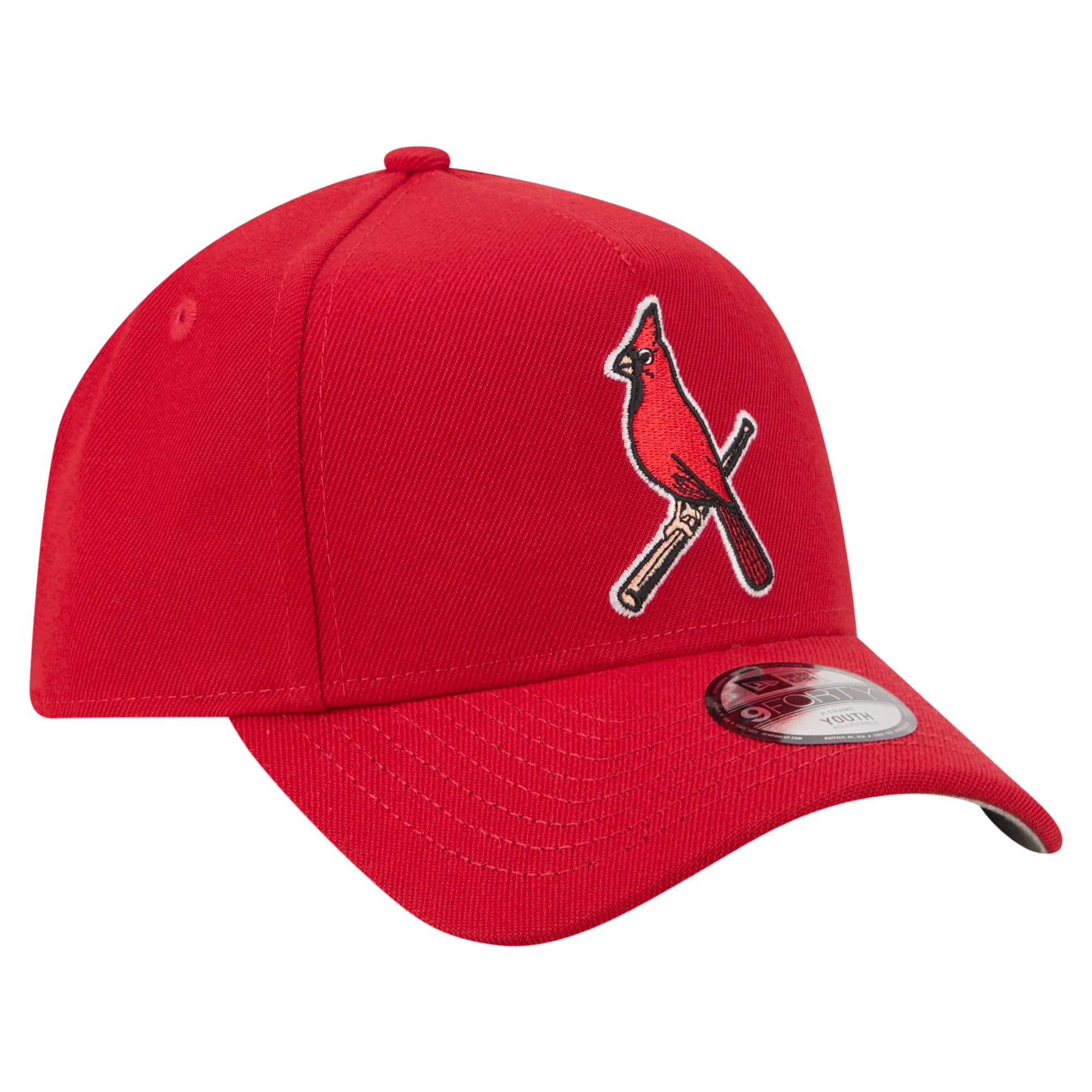 Casquette ajustable New Era rouge St. Louis Cardinals Cooperstown Logo 9FORTY pour jeunes