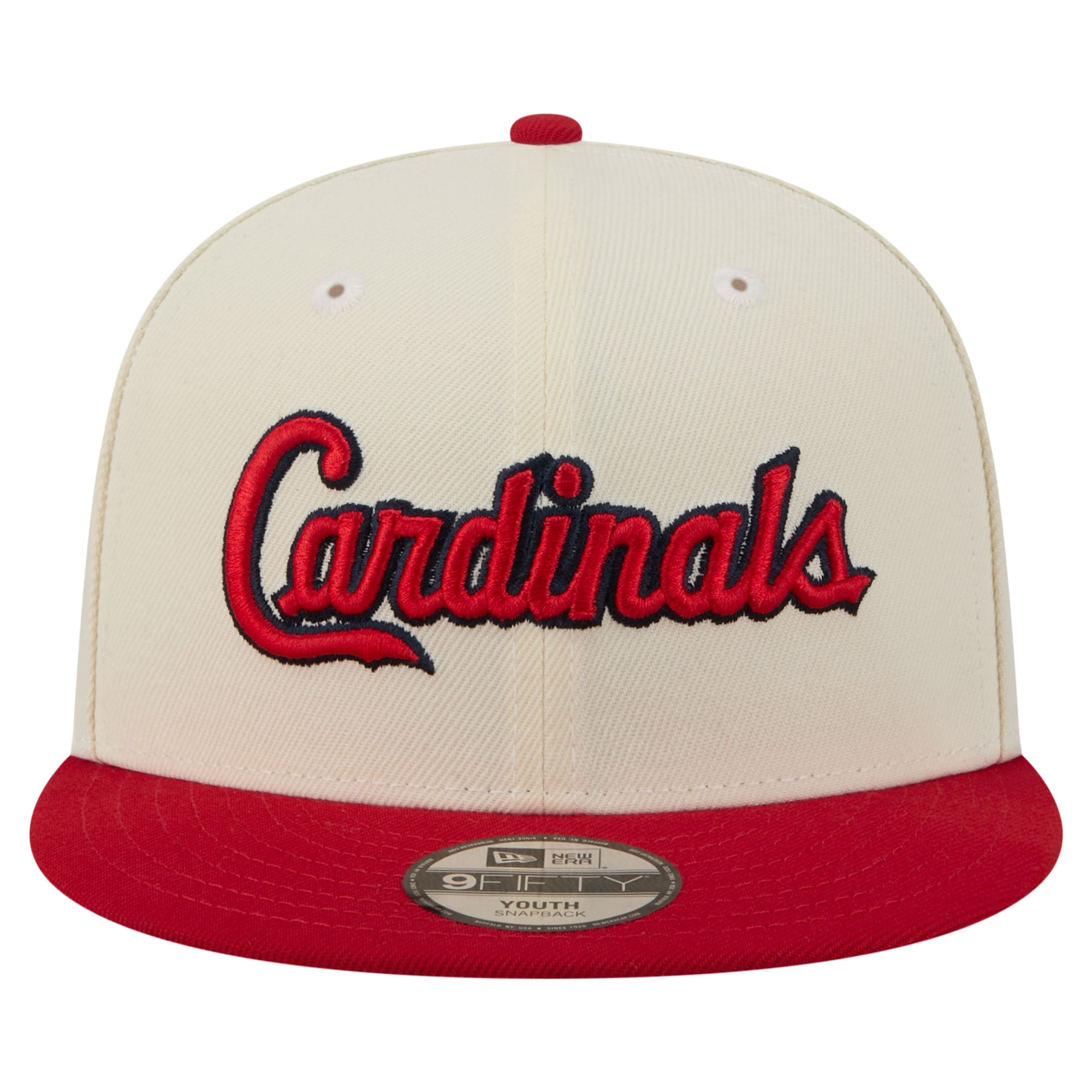 Youth New Era White St. Louis Cardinals Two-Tone 9FIFTY Snapback Hat