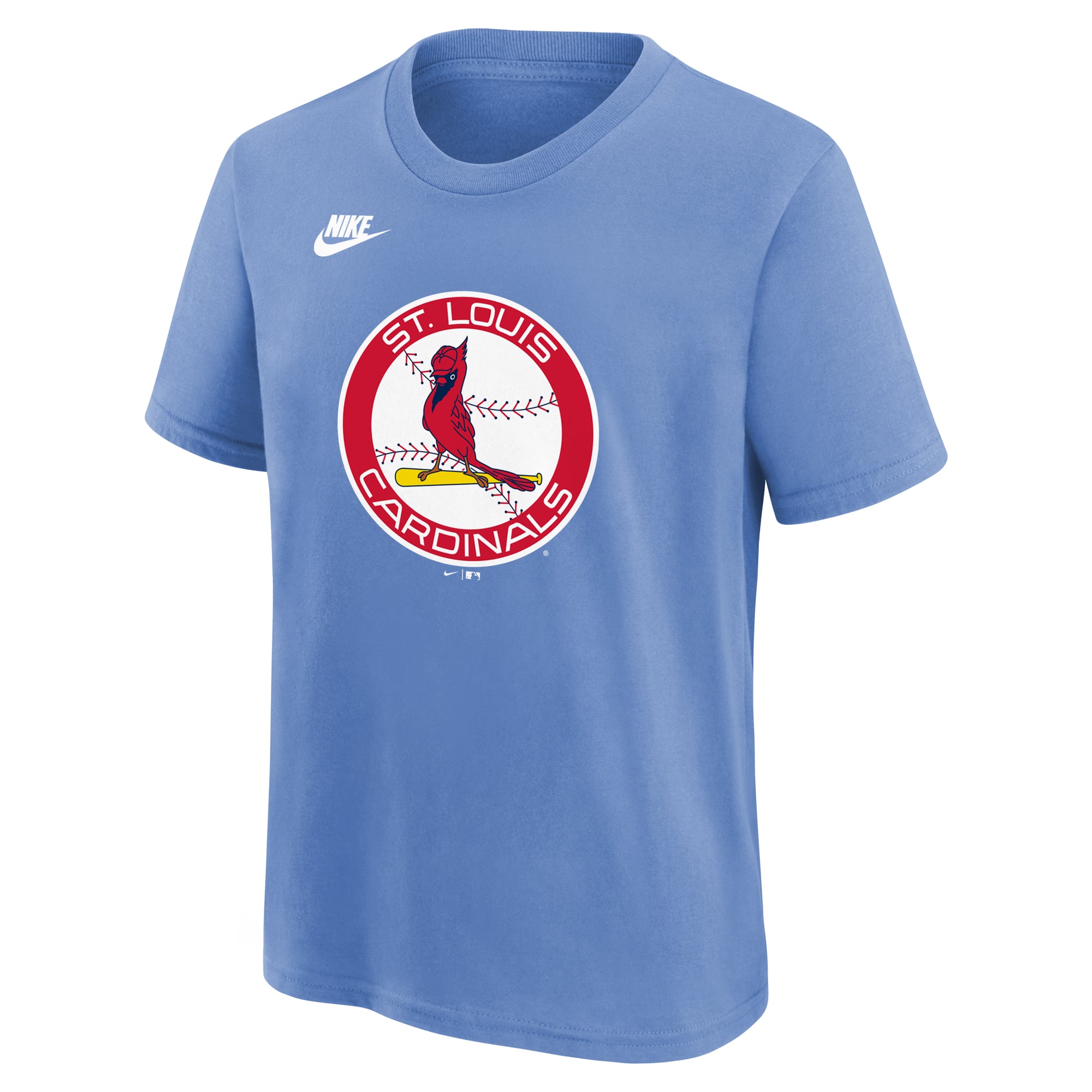 Youth Nike Light Blue St. Louis Cardinals Team Logo T-Shirt