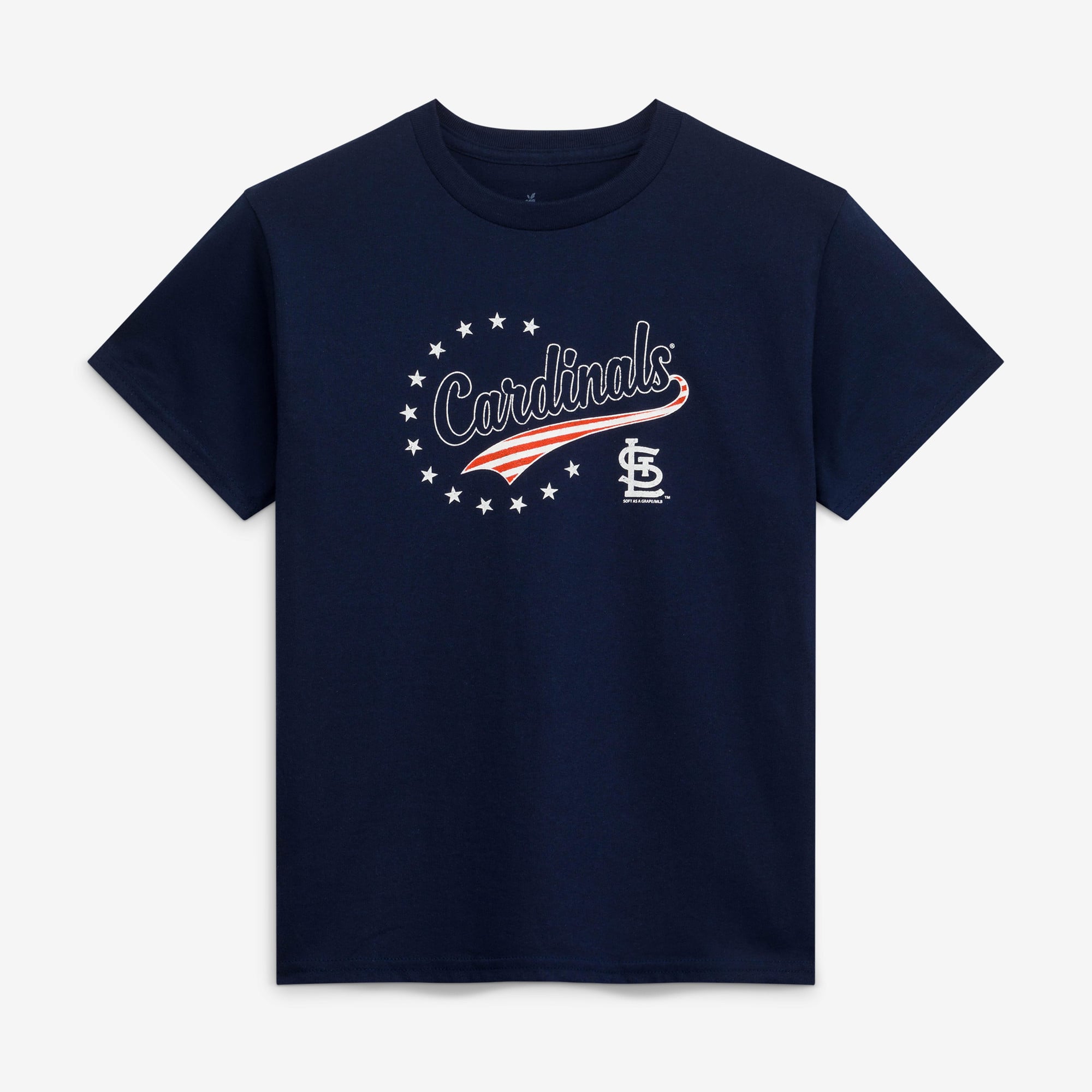 Youth Soft as a Grape Navy St. Louis Cardinals Americana T-Shirt