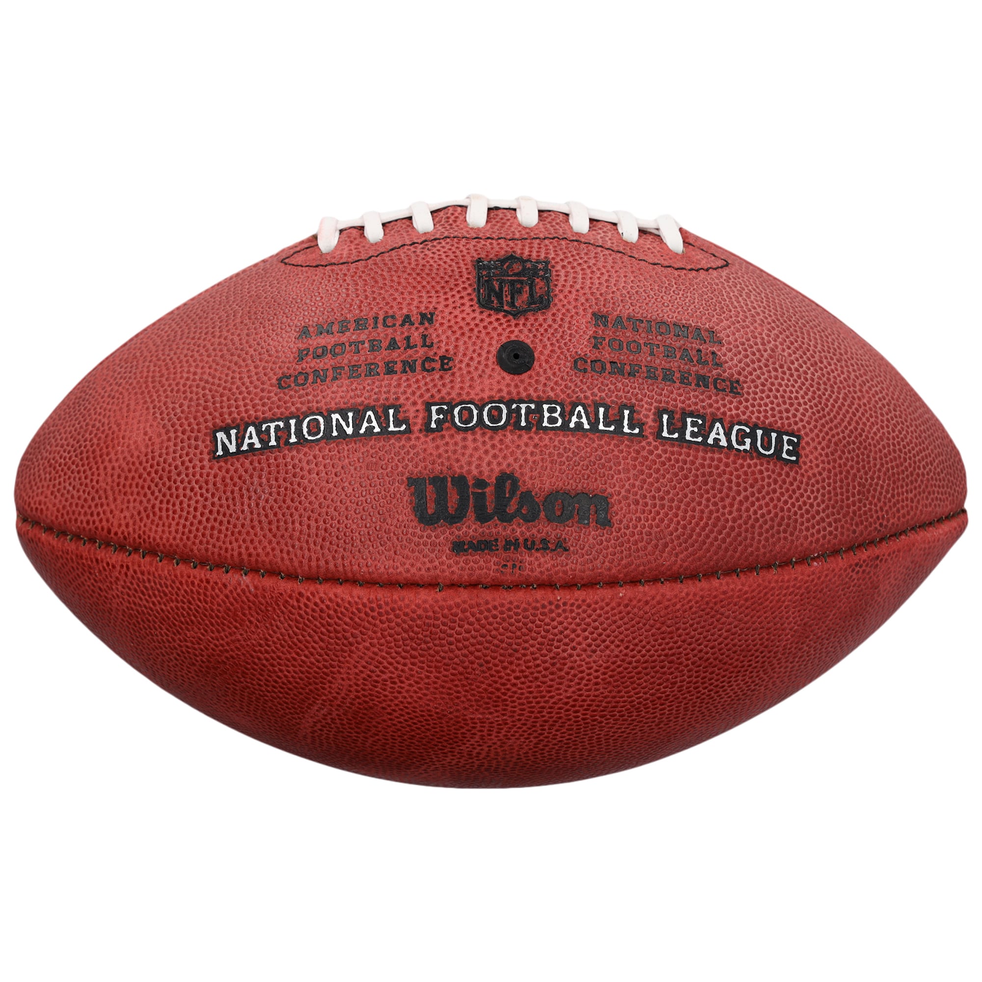 Ballon de football américain Wilson Duke en couleur, autographié par Isaac Bruce des Rams de Saint-Louis