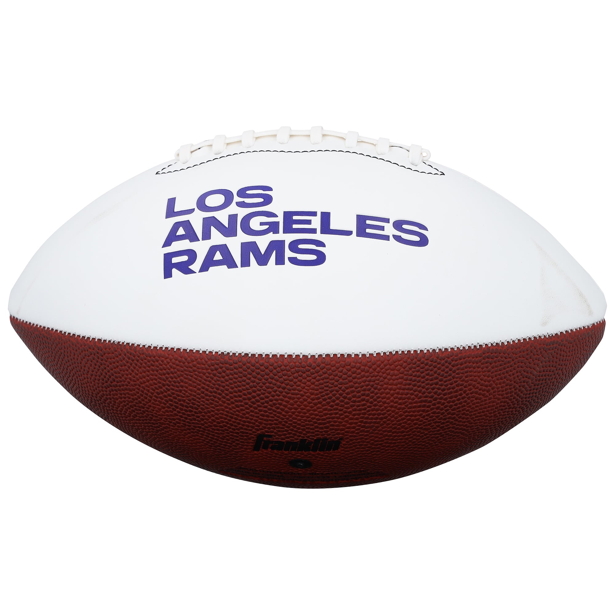Ballon de football américain Franklin White Panel autographié par Kurt Warner des Rams de Los Angeles
