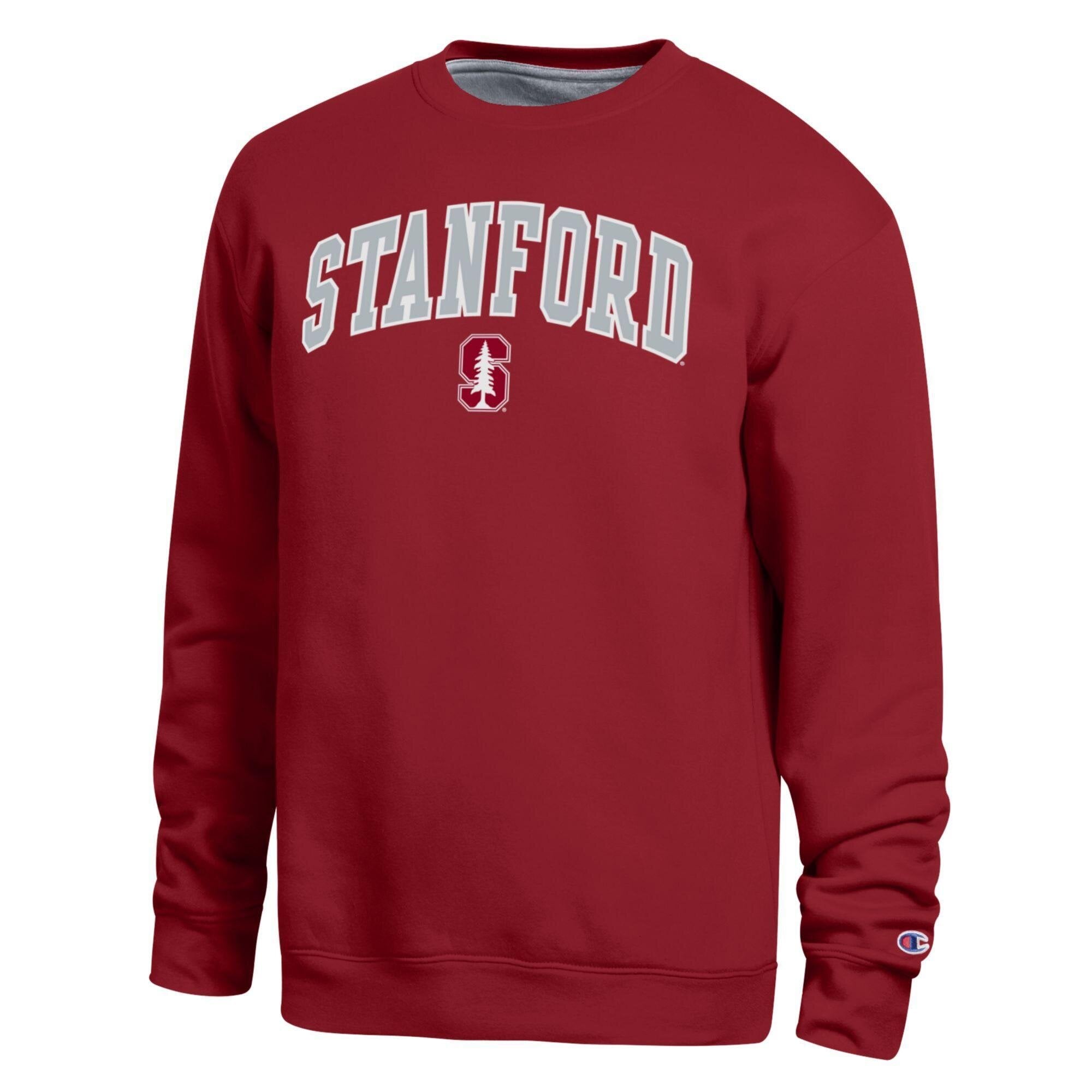 Men's Champion Heather Gray Stanford Cardinal Arch Sweatshirt