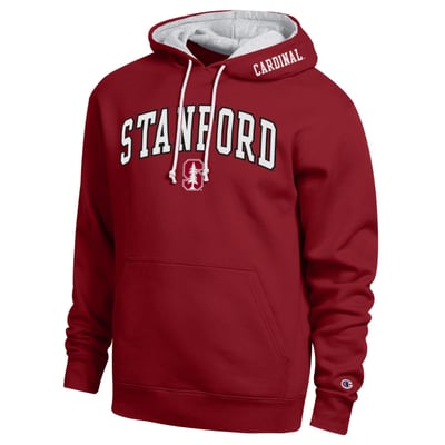  Stanford Cardinal Champion Arch Tackle Twill Hoodie - Cardinal