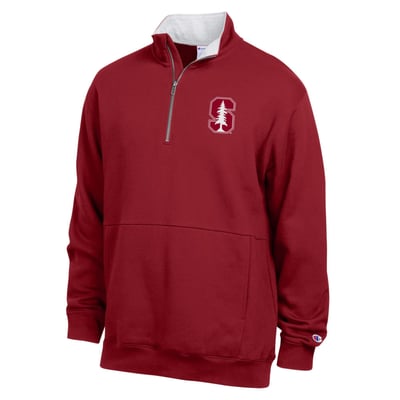  Stanford Cardinal Champion Fleece Quarter-Zip Pullover - Cardinal