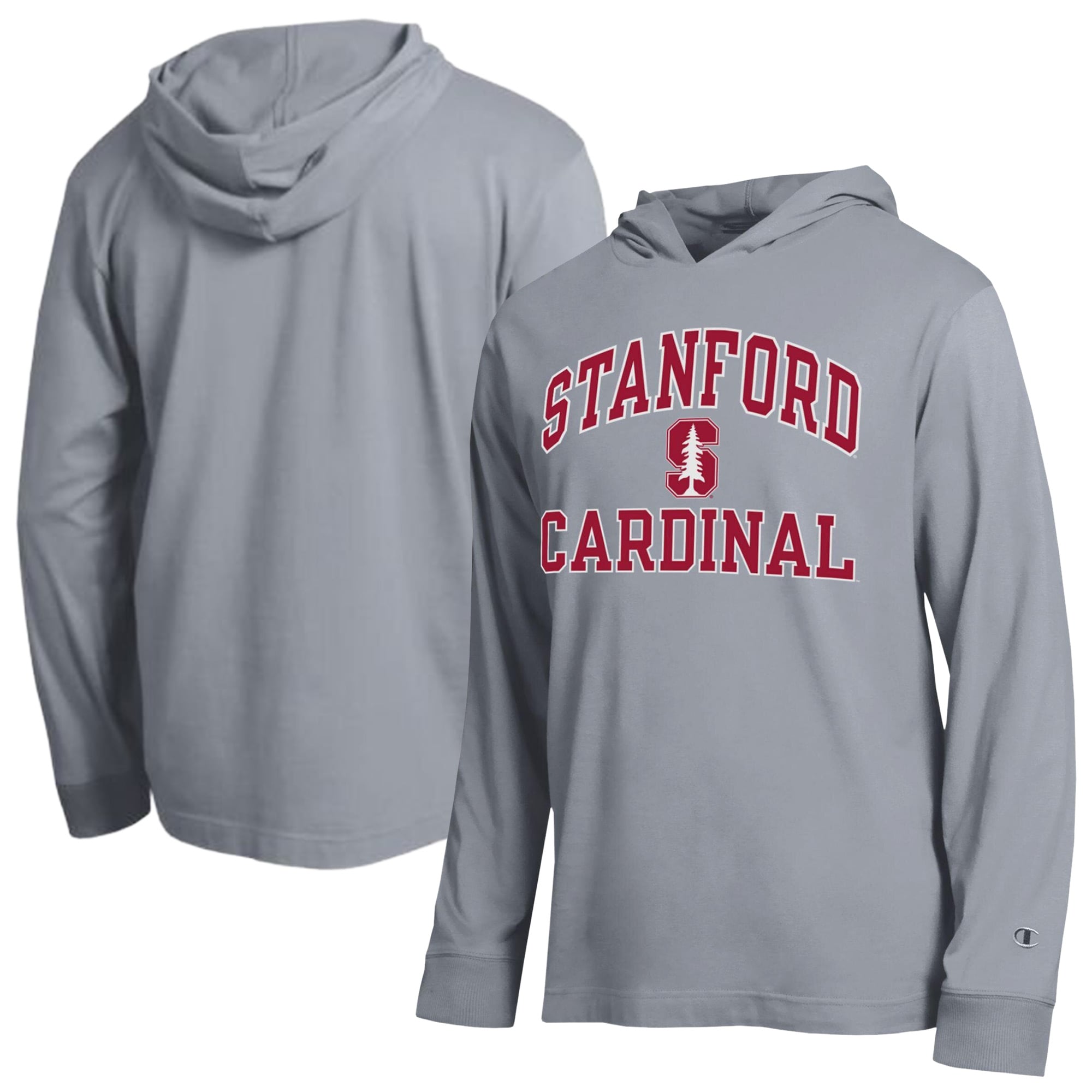 T-shirt à capuche manches longues Champion Heather Gray Stanford Cardinal High Motor All-Star pour homme