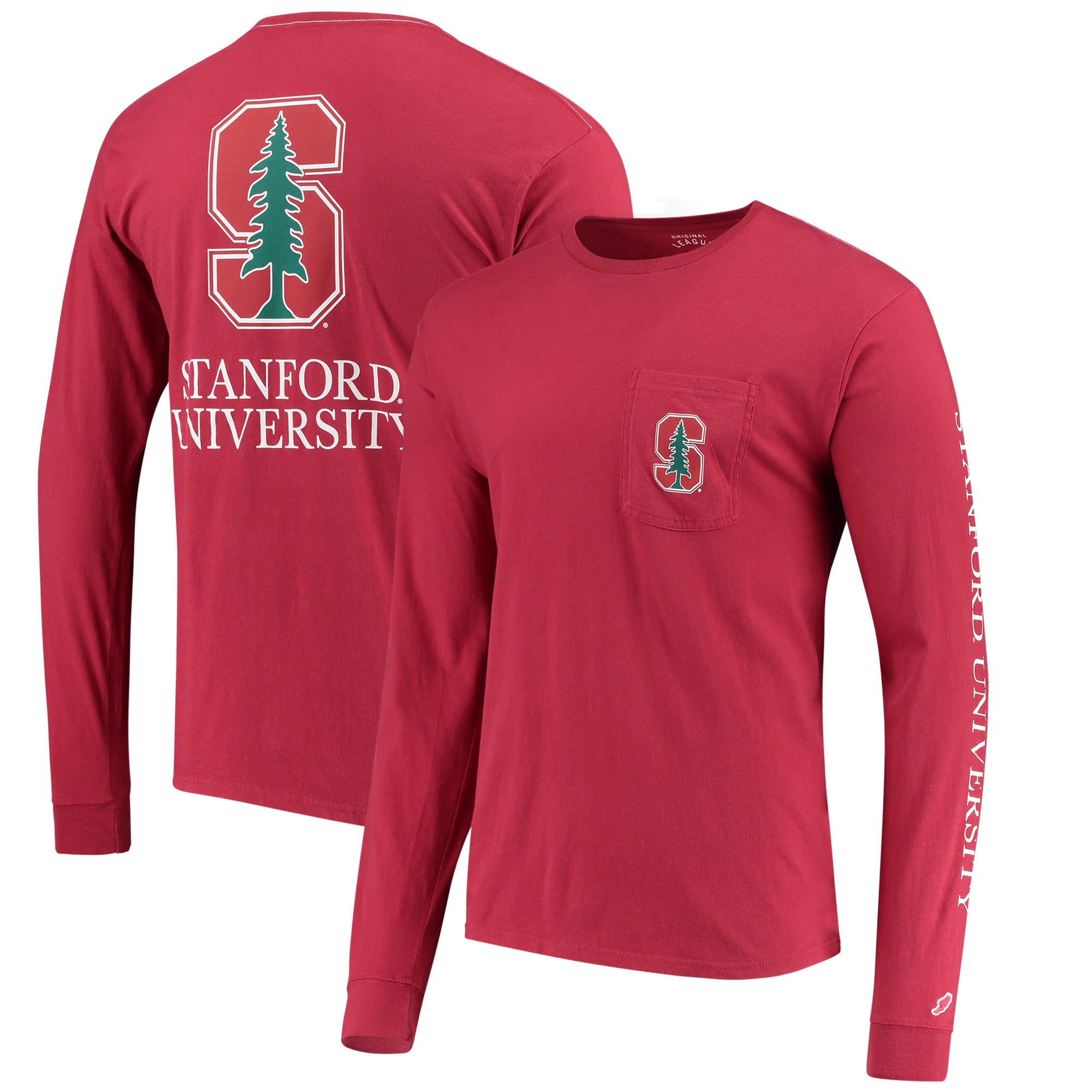Men's League Cardinal Stanford Cardinal Vintage Wash Pocket Long