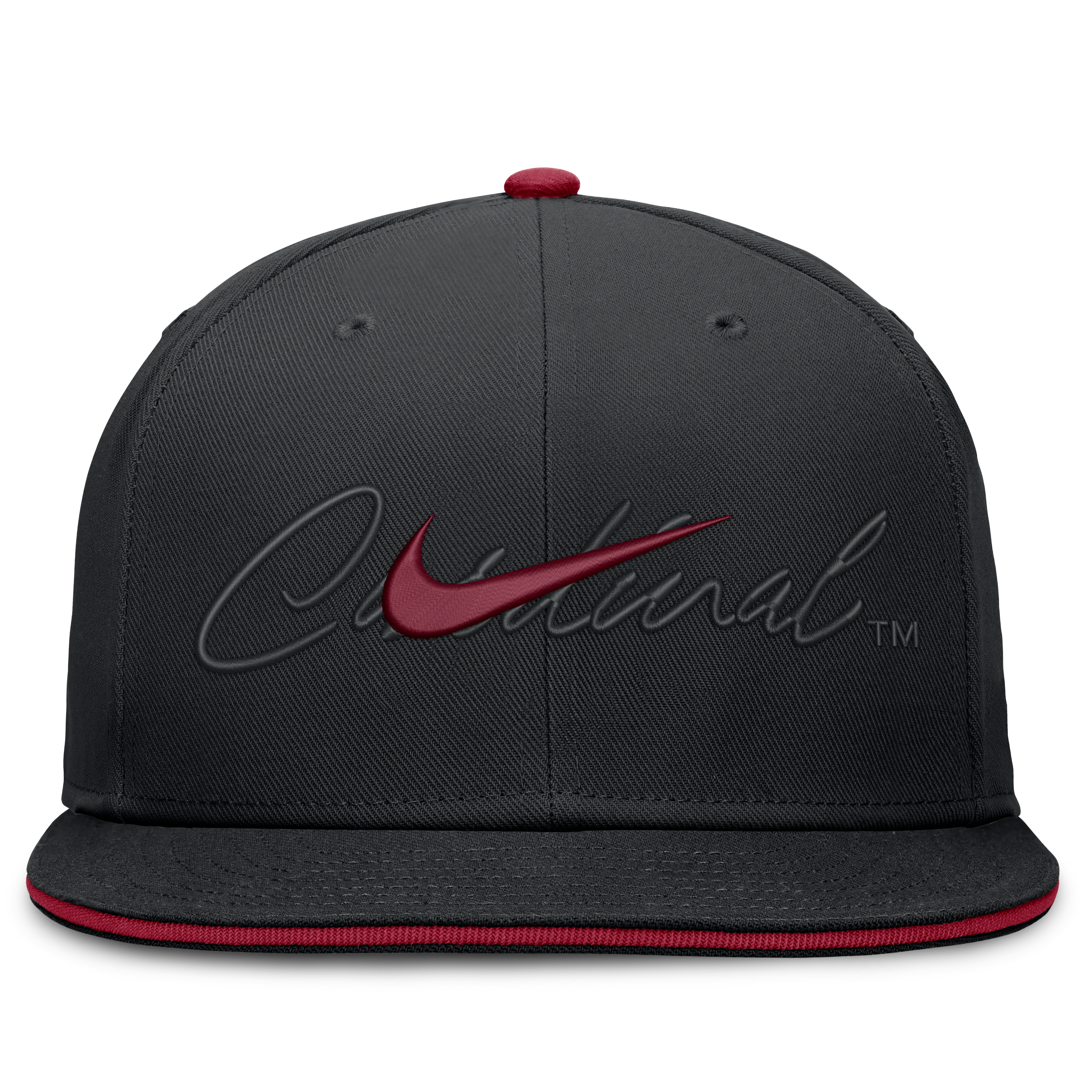 Casquette ajustée Nike Stanford Cardinal Dri-FIT Primetime Script noire pour homme