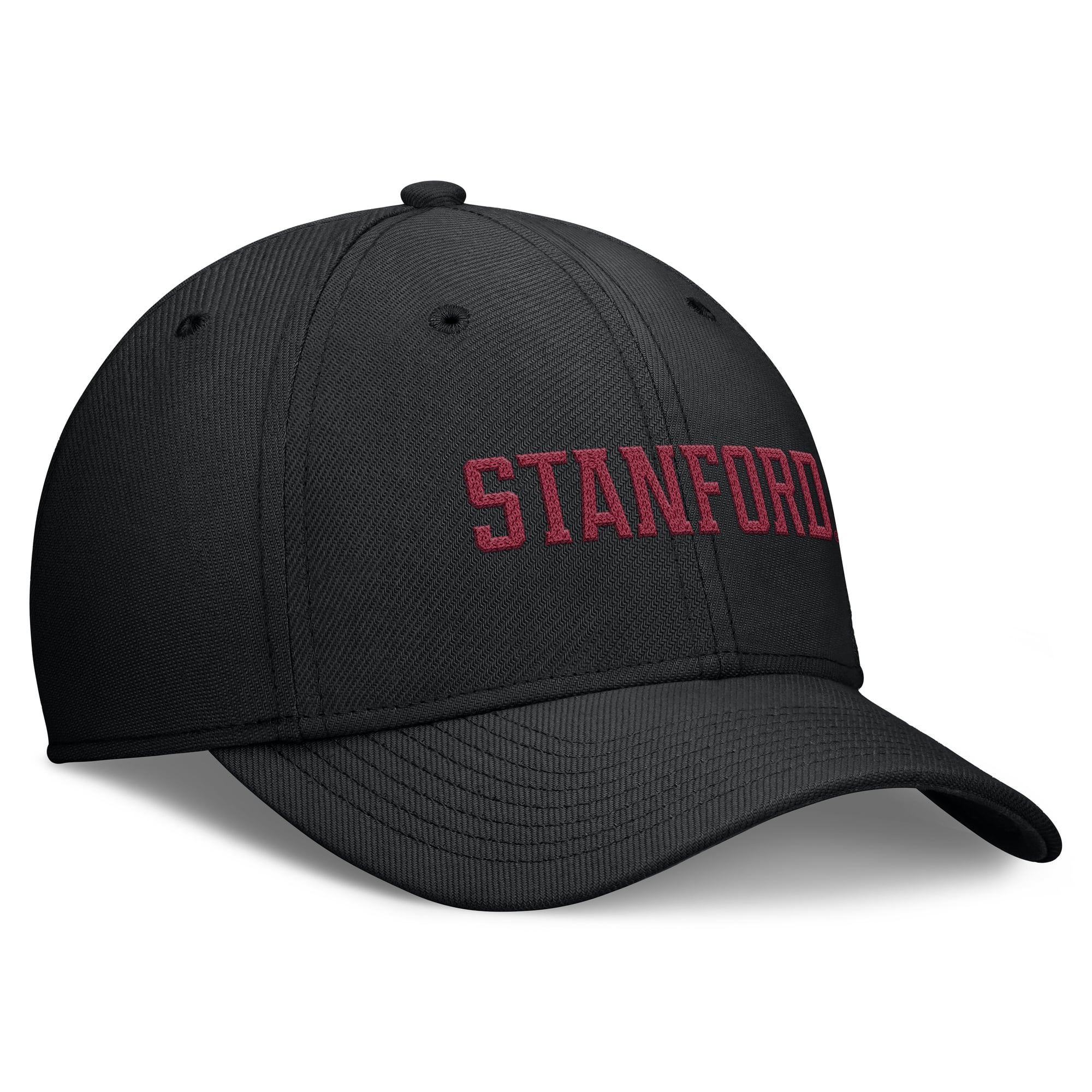 Casquette Nike Stanford Cardinal Letter Rise SwooshFlex Dri-FIT noire pour homme