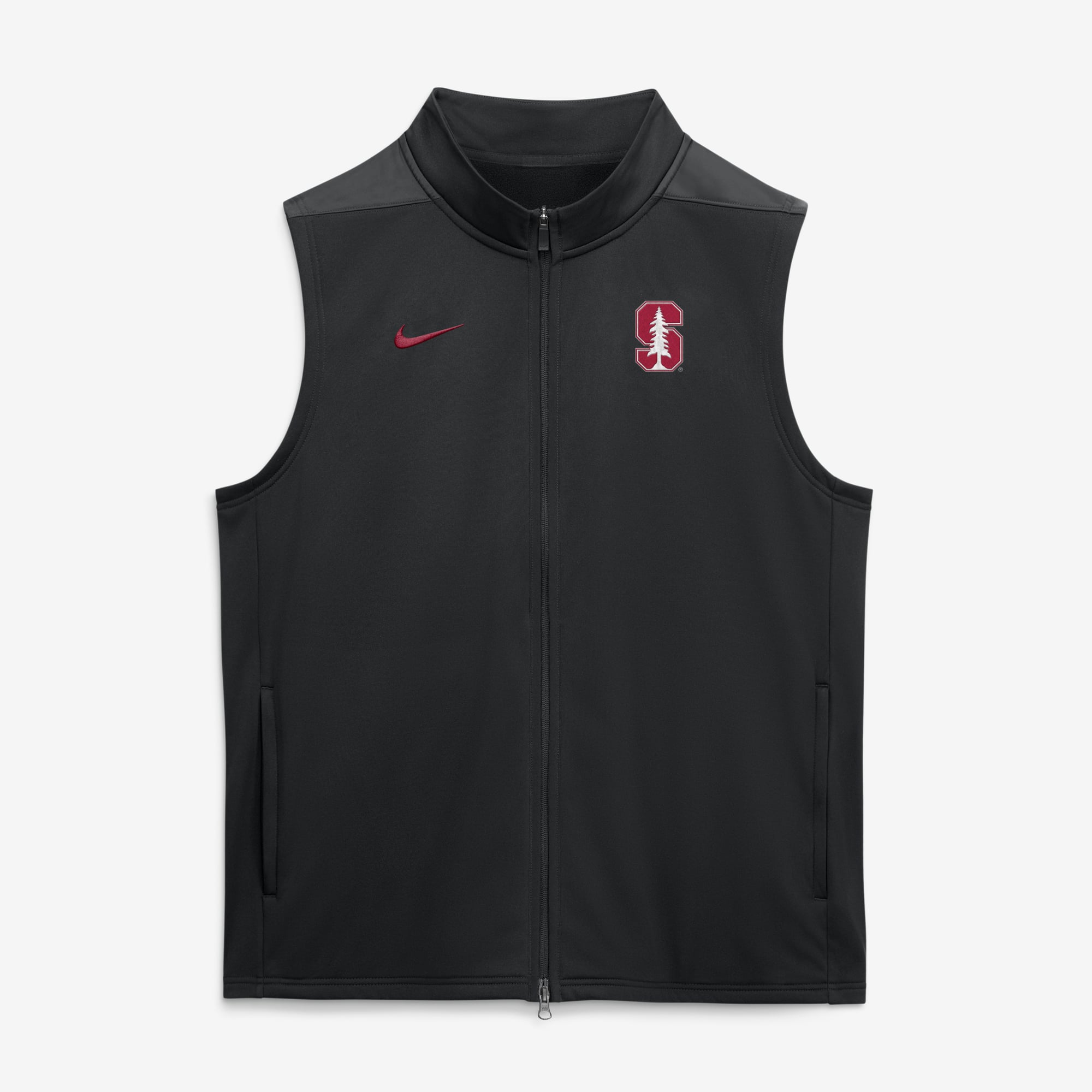Men's Nike Black Stanford Cardinal Primetime Victory Therma-FIT Full-Zip Vest