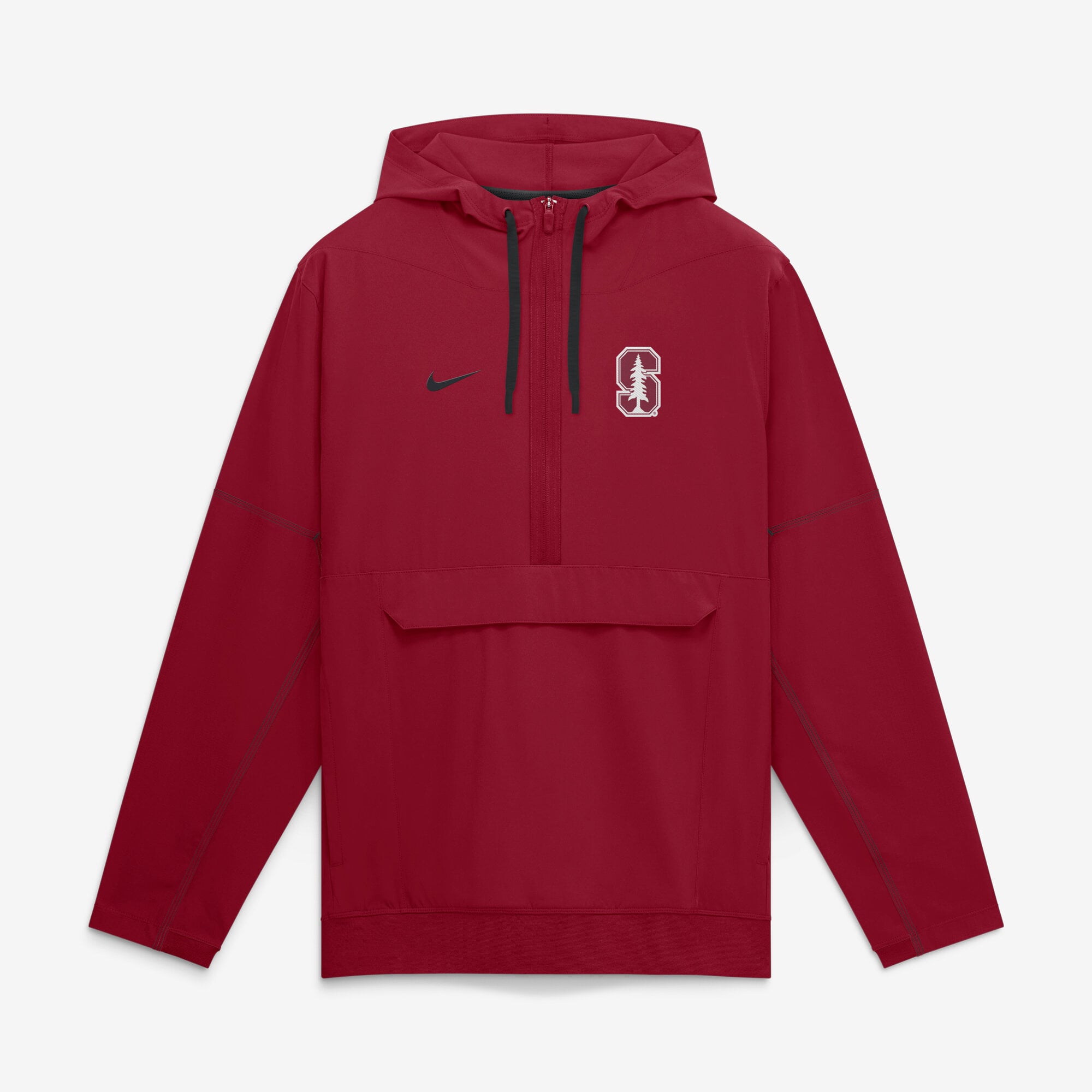 Men's Nike Cardinal Stanford 2026 Sideline Anorak Half-Zip Hooded Jacket