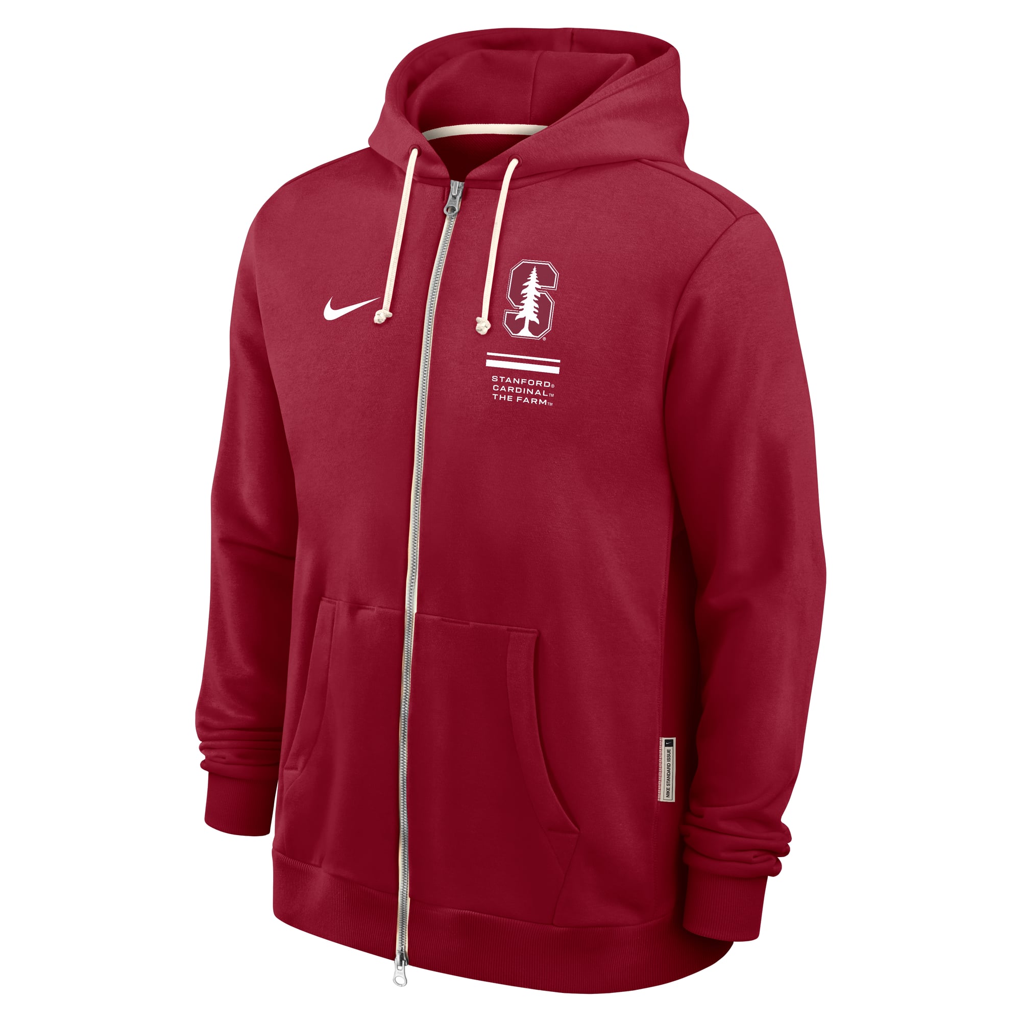 Sweat à capuche zippé Nike Cardinal Stanford 2026 Sideline Standard Issue Dri-FIT pour homme