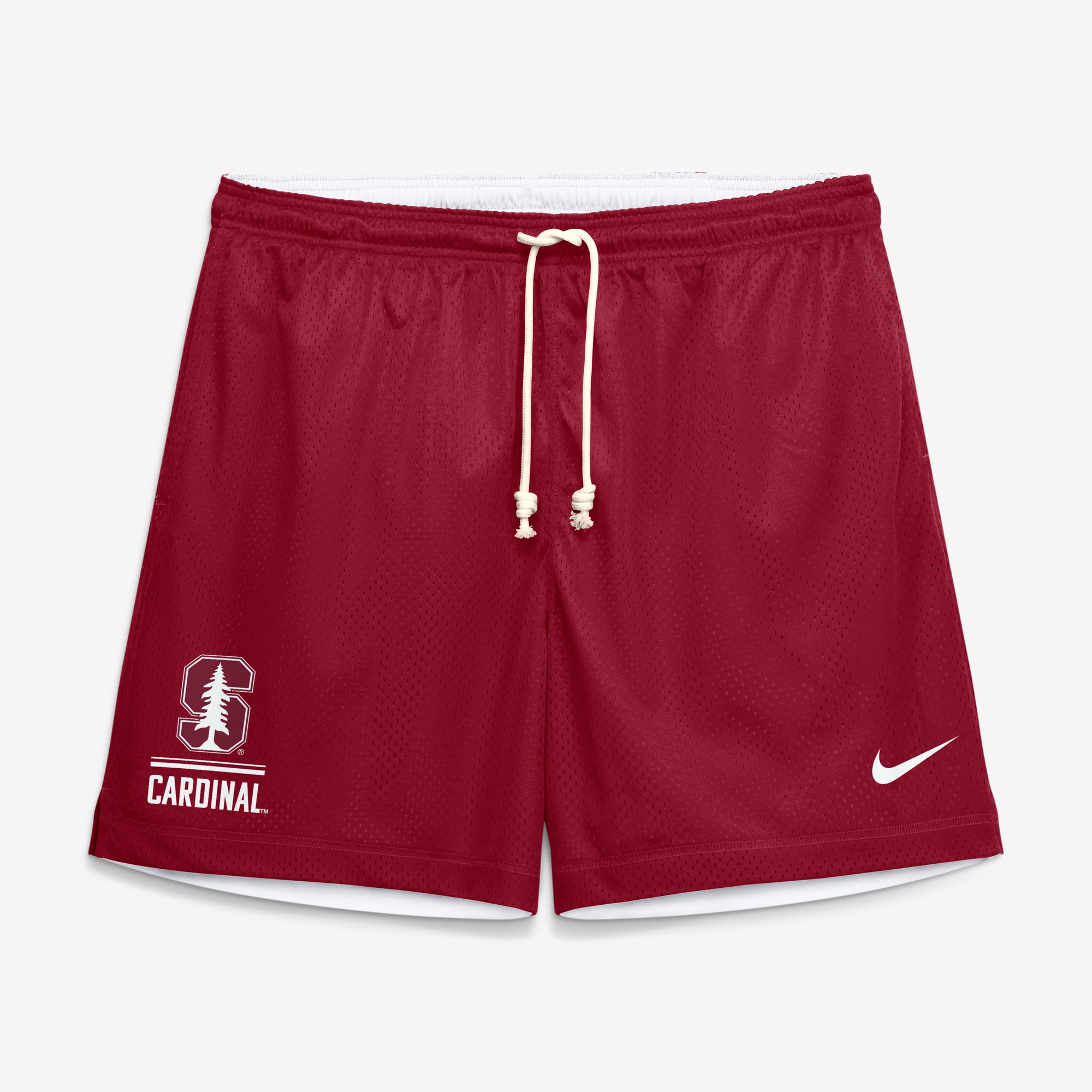 Short réversible Dri-FIT Nike Stanford Cardinal rouge/blanc pour homme