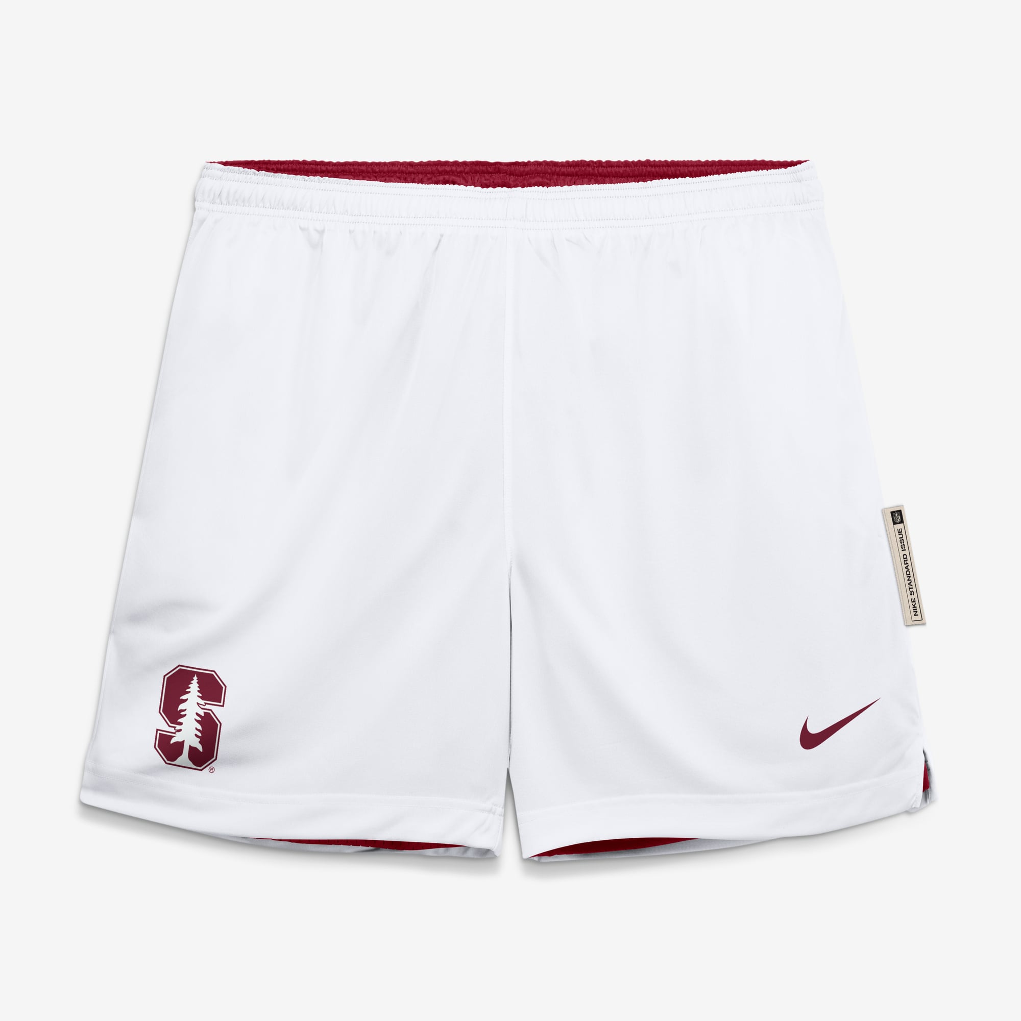Short réversible Dri-FIT Nike Stanford Cardinal rouge/blanc pour homme