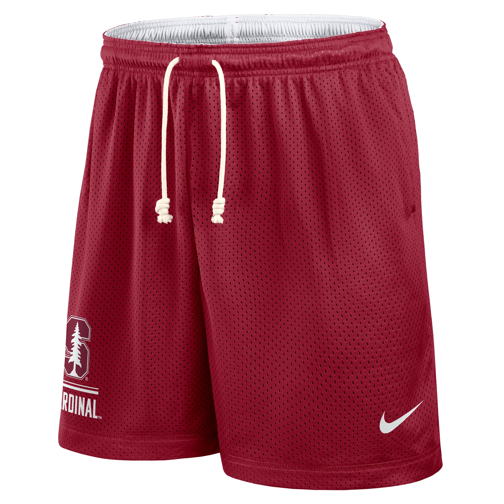 Short réversible Dri-FIT Nike Stanford Cardinal rouge/blanc pour homme