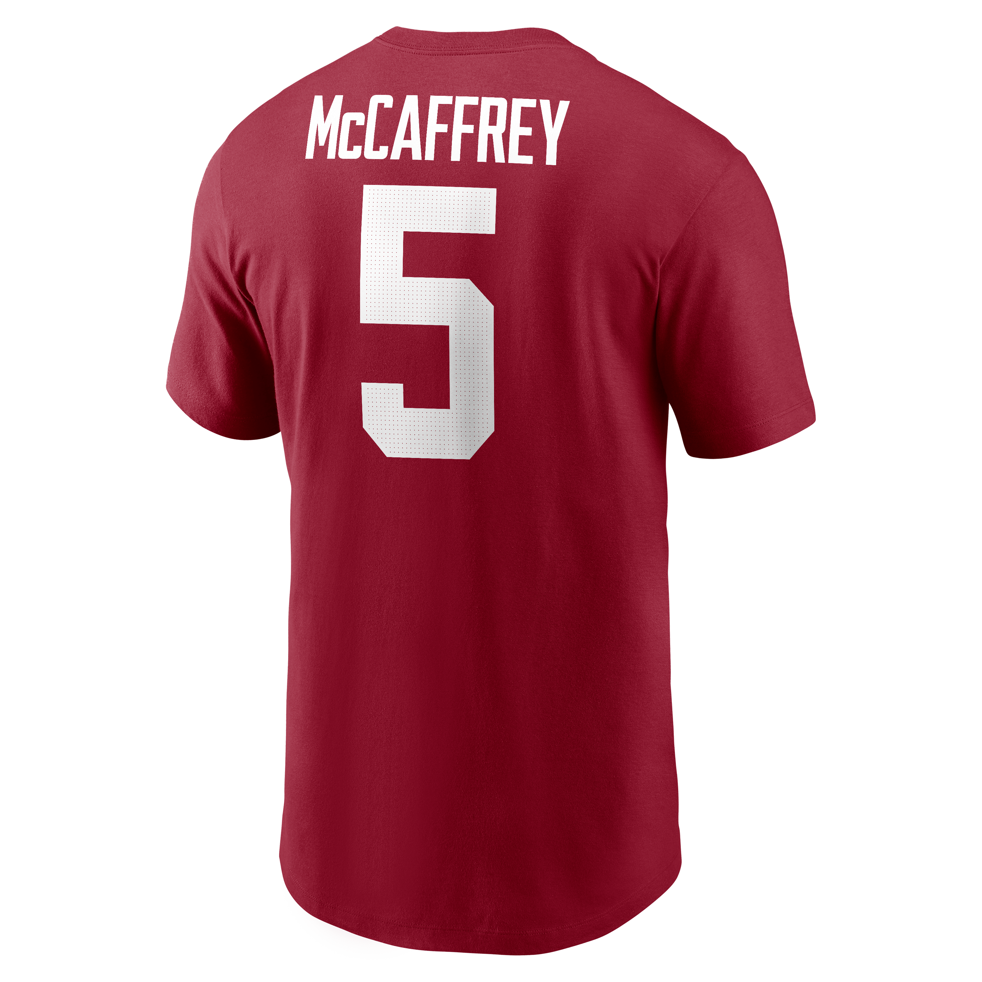 T-shirt Nike pour homme Christian McCaffrey Cardinal Stanford avec nom et numéro