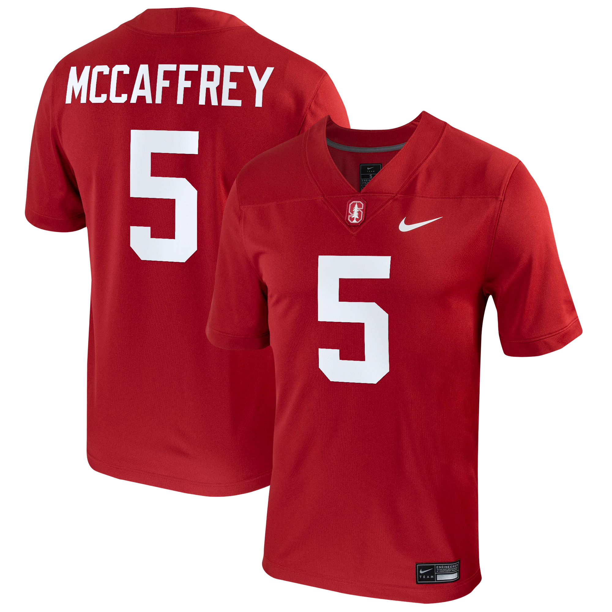 Men's Nike Christian McCaffrey Cardinal Stanford Player Game Jersey