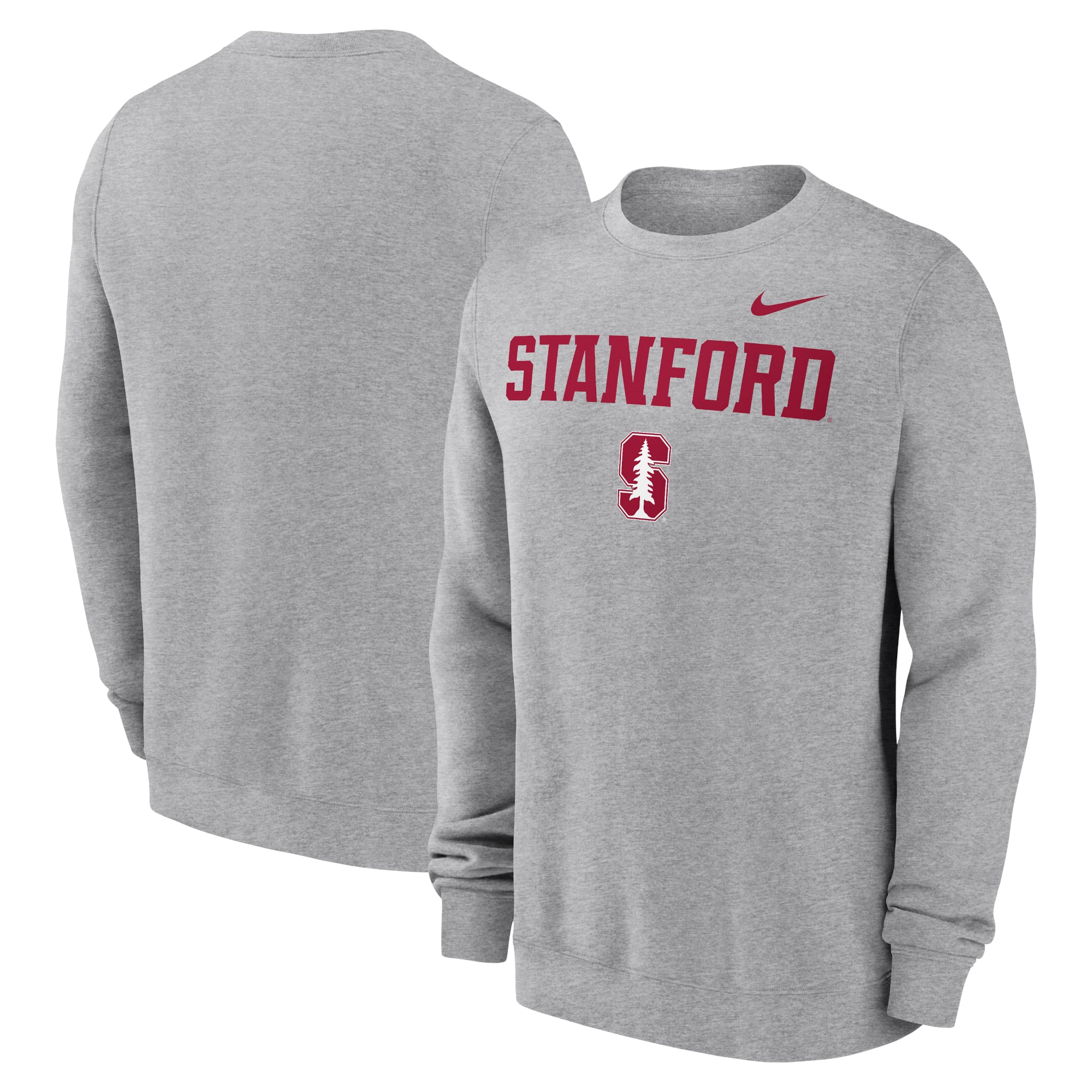 Sweat-shirt à enfiler Nike pour homme, gris chiné Stanford Cardinal Primetime Primary Stack