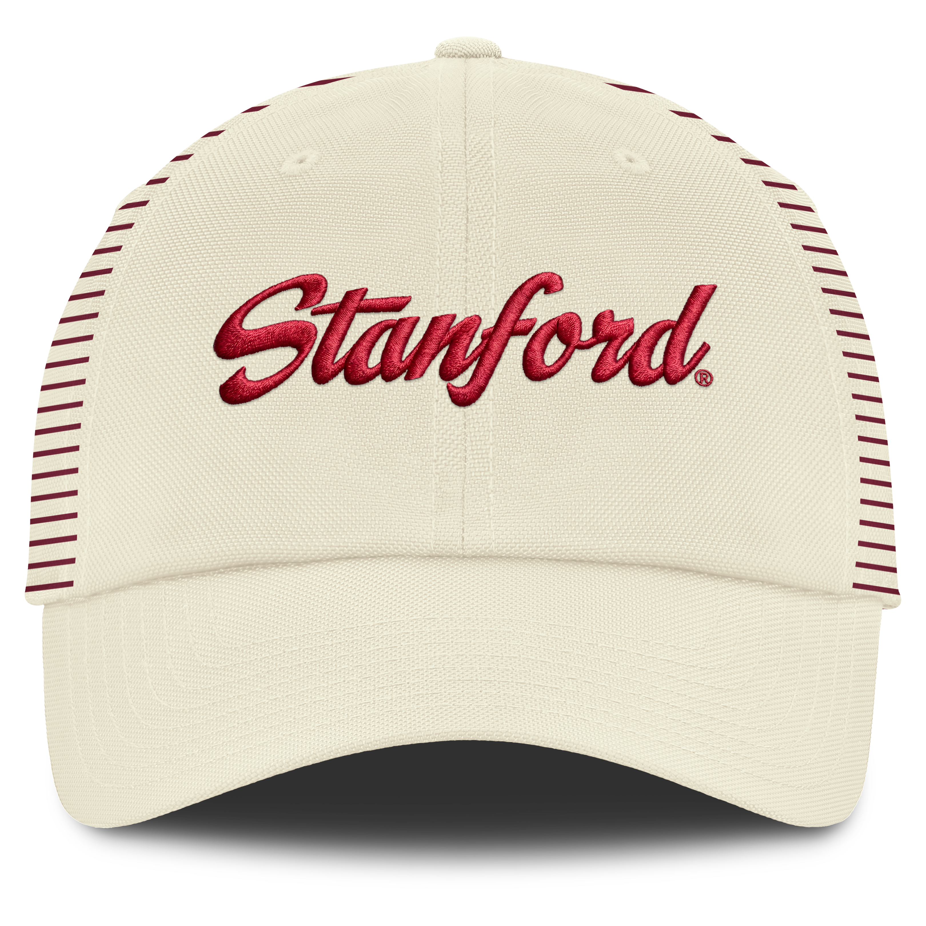 Casquette Nike Stanford Cardinal Vault Logo rayée Club Dri-FIT blanche pour homme